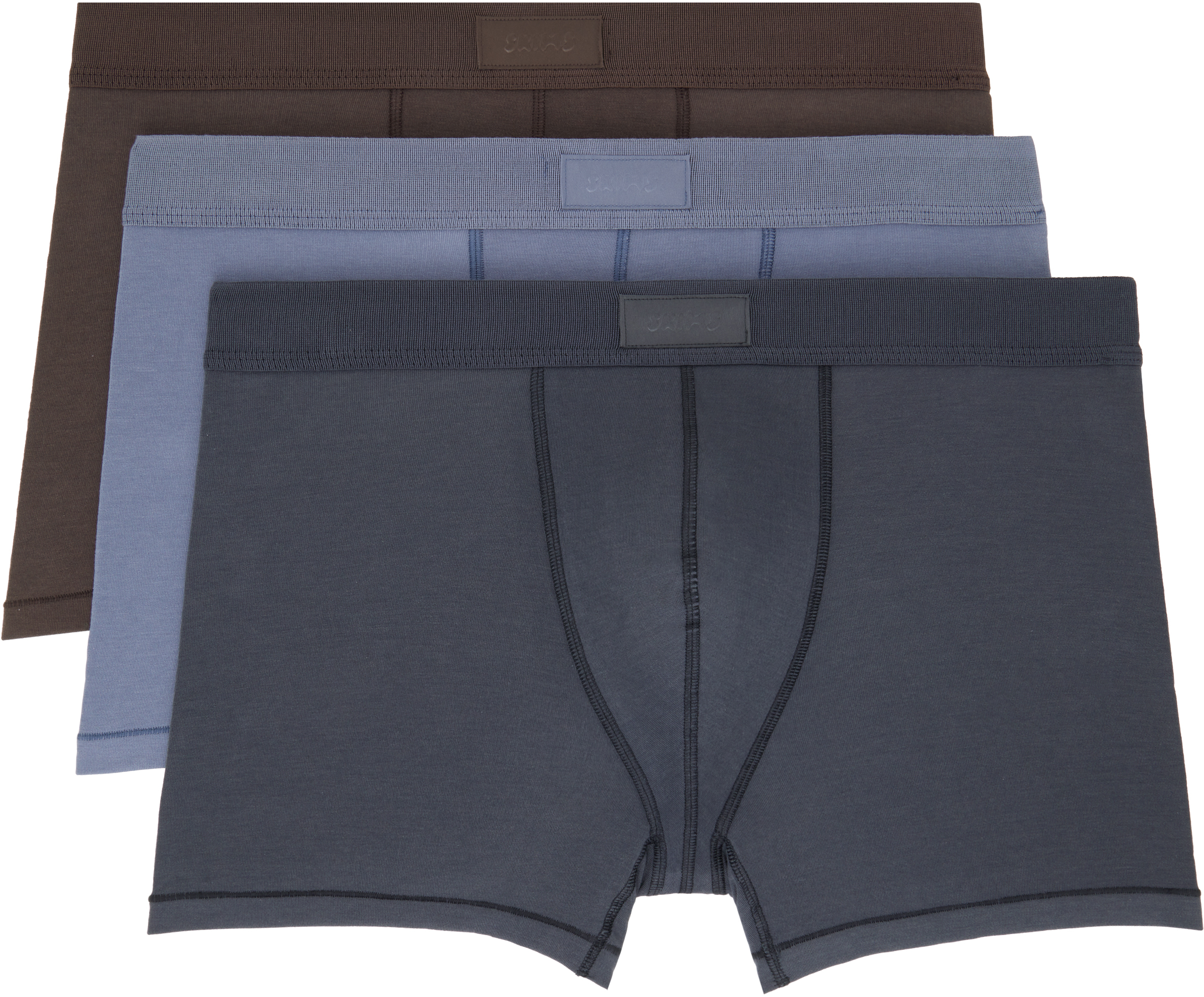 Three-Pack Multicolor 'SKIMS Cotton' 3" Boxer Briefs