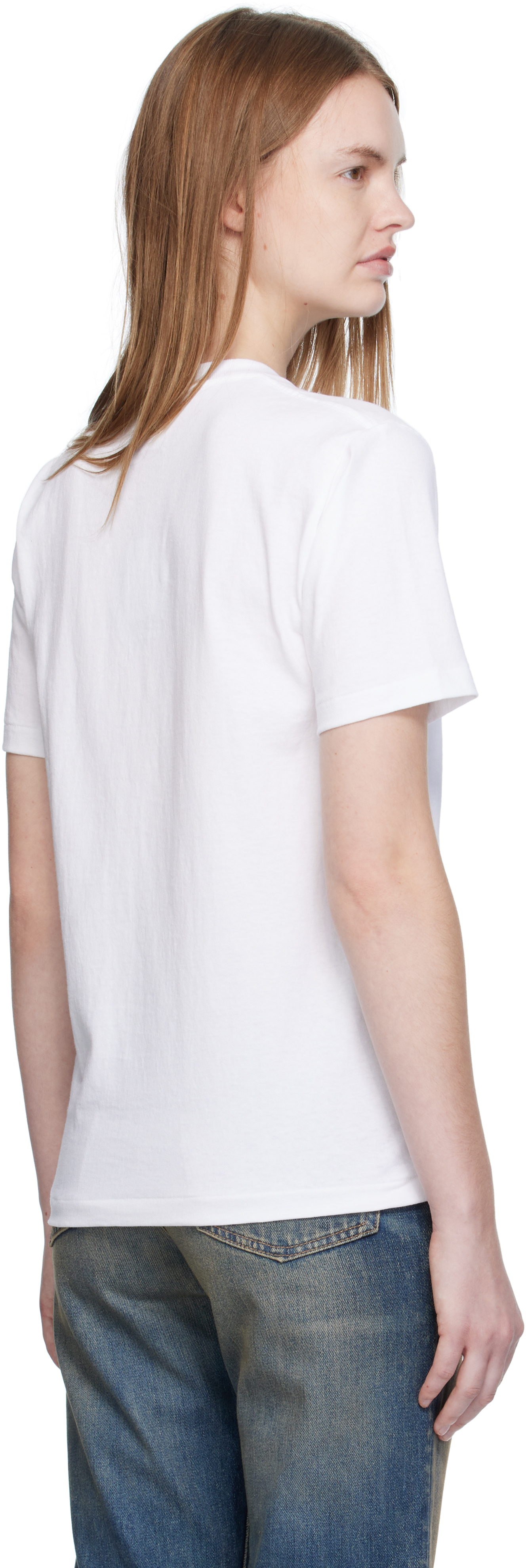 Bape White Crystal Stone College T-shirt In White
