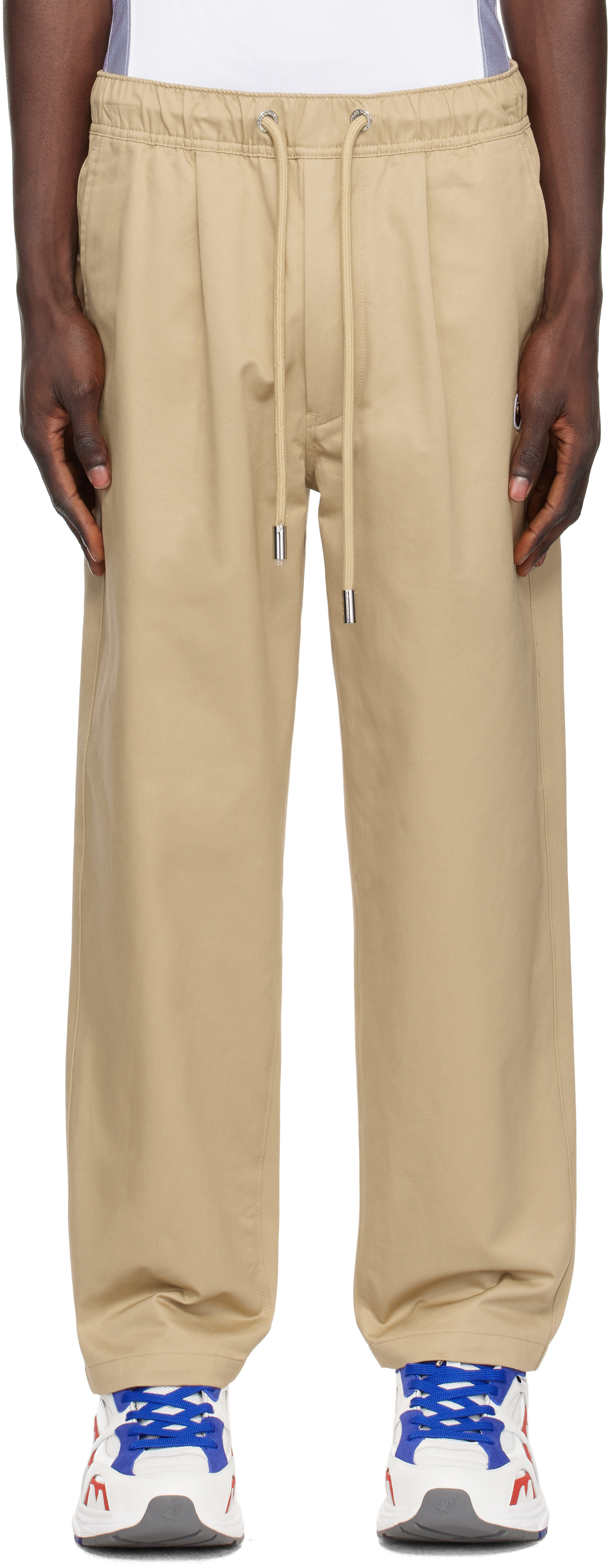 Beige Ape Head One Point Chef Trousers