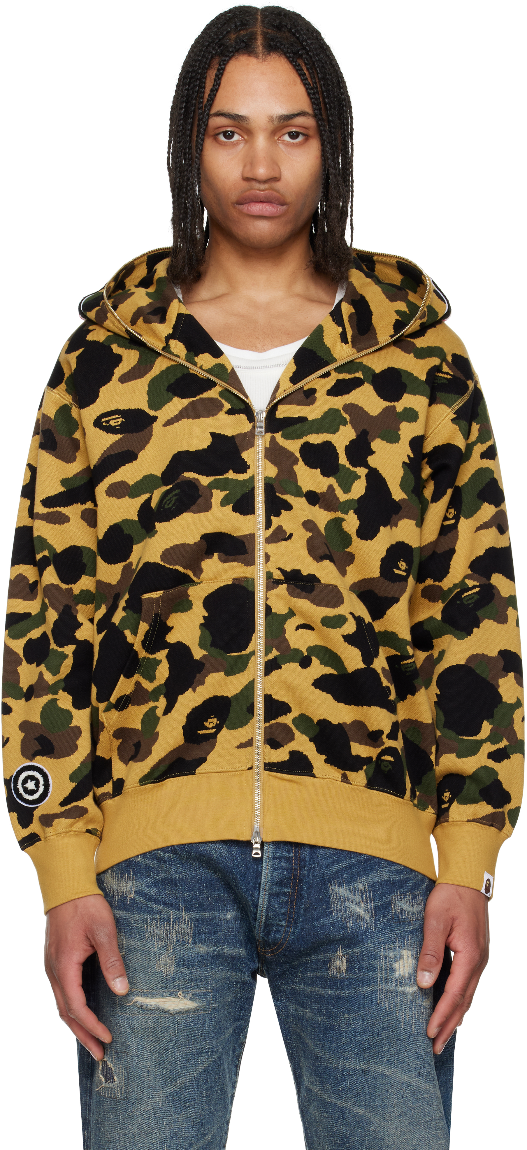 Baby Milo Yellow Bape Shark Hoodie A BATHING APE BAPE KIDS MILO