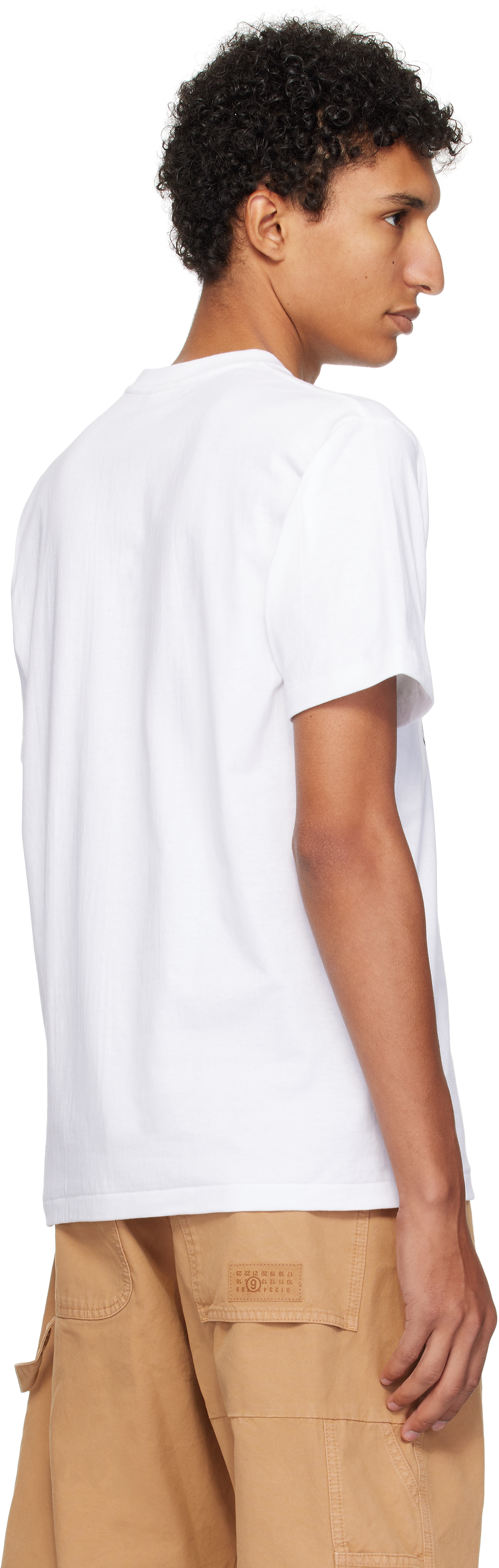 Bape White Printed Mad General College T-shirt In White