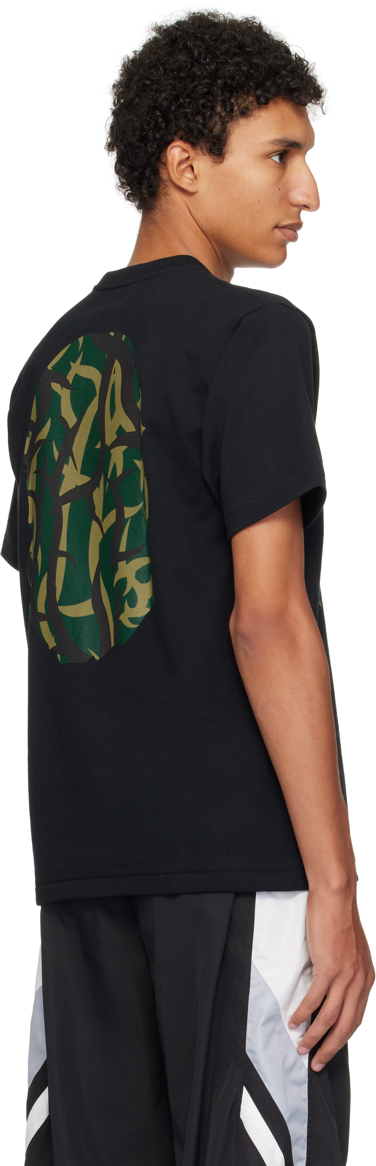 Bape Black Trial Camo Big Ape Head T-shirt In Black