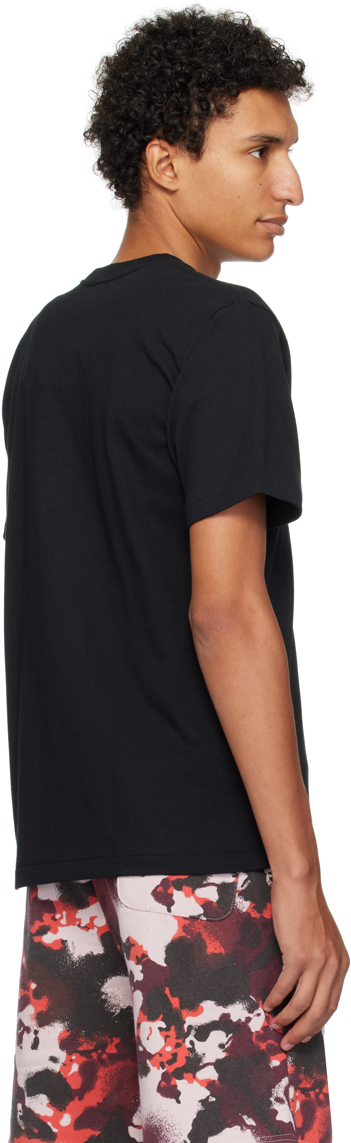 Bape Black Trial Camo College T-shirt In Black