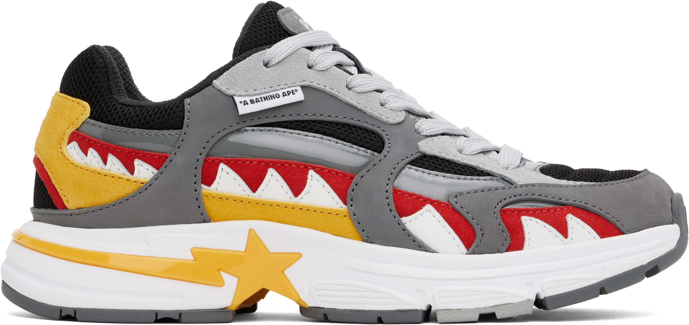 Bape Gray Shark Sta Malaysia M1 Sneakers In Blue