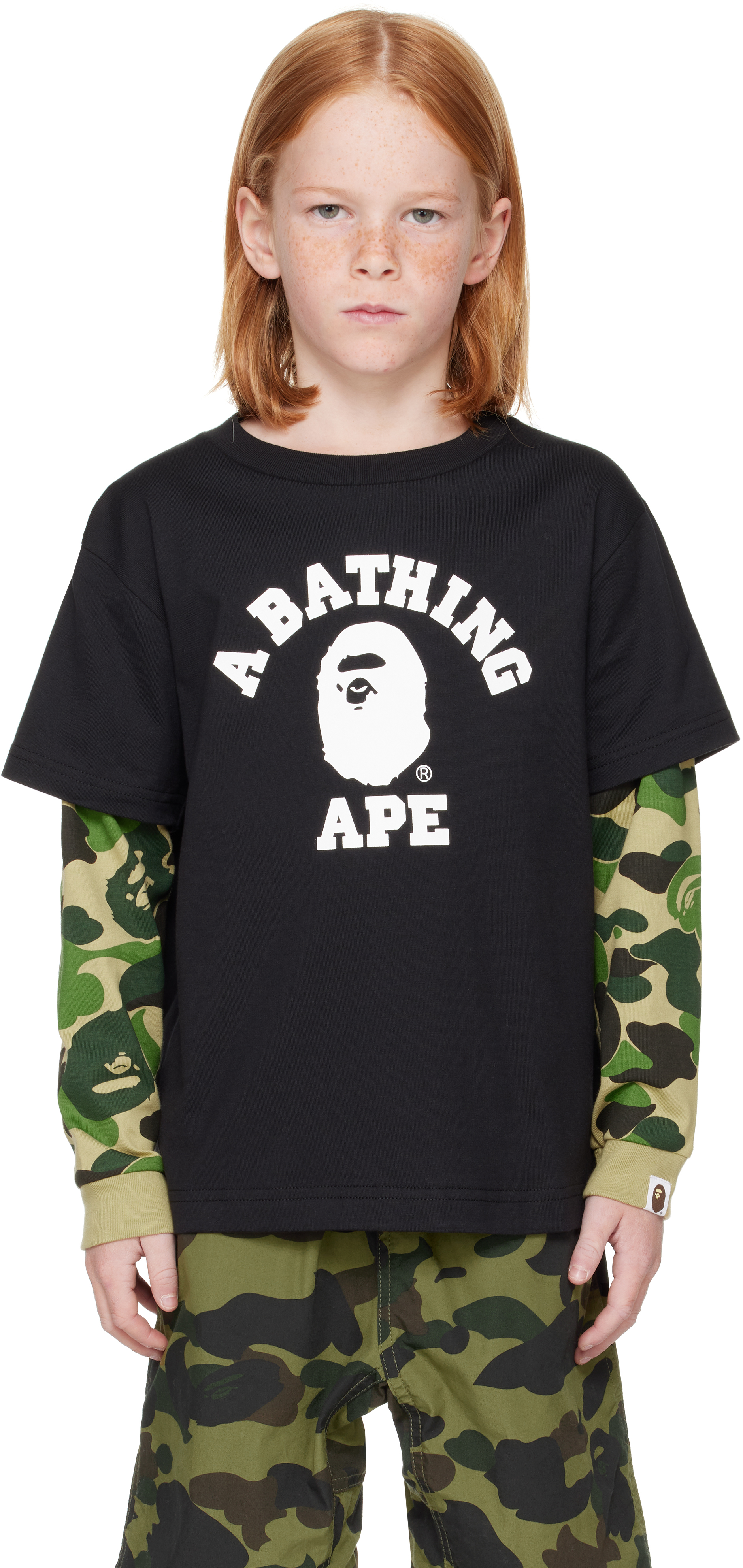 ABC CAMO COLLEGE TEE（A Bathing Ape Abc Camo College Tee