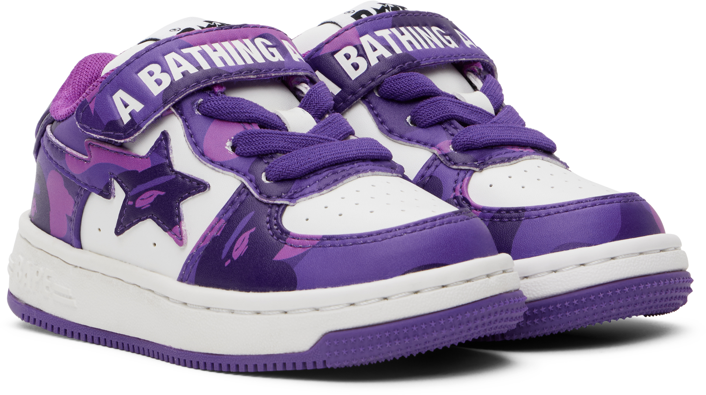 BAPE KIDS PURPLE STA #1 SNEAKERS
