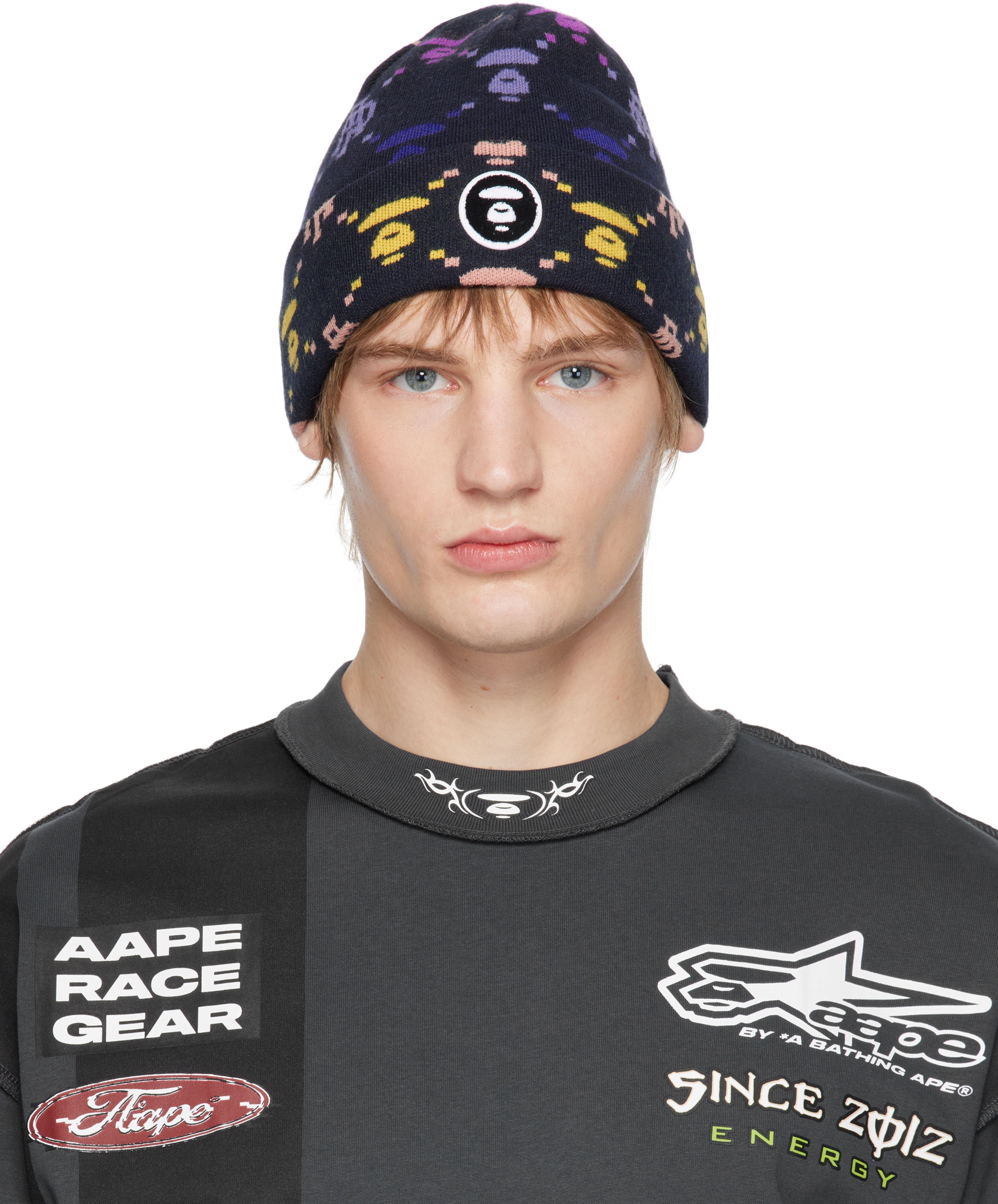 Navy Aape Main Beanie