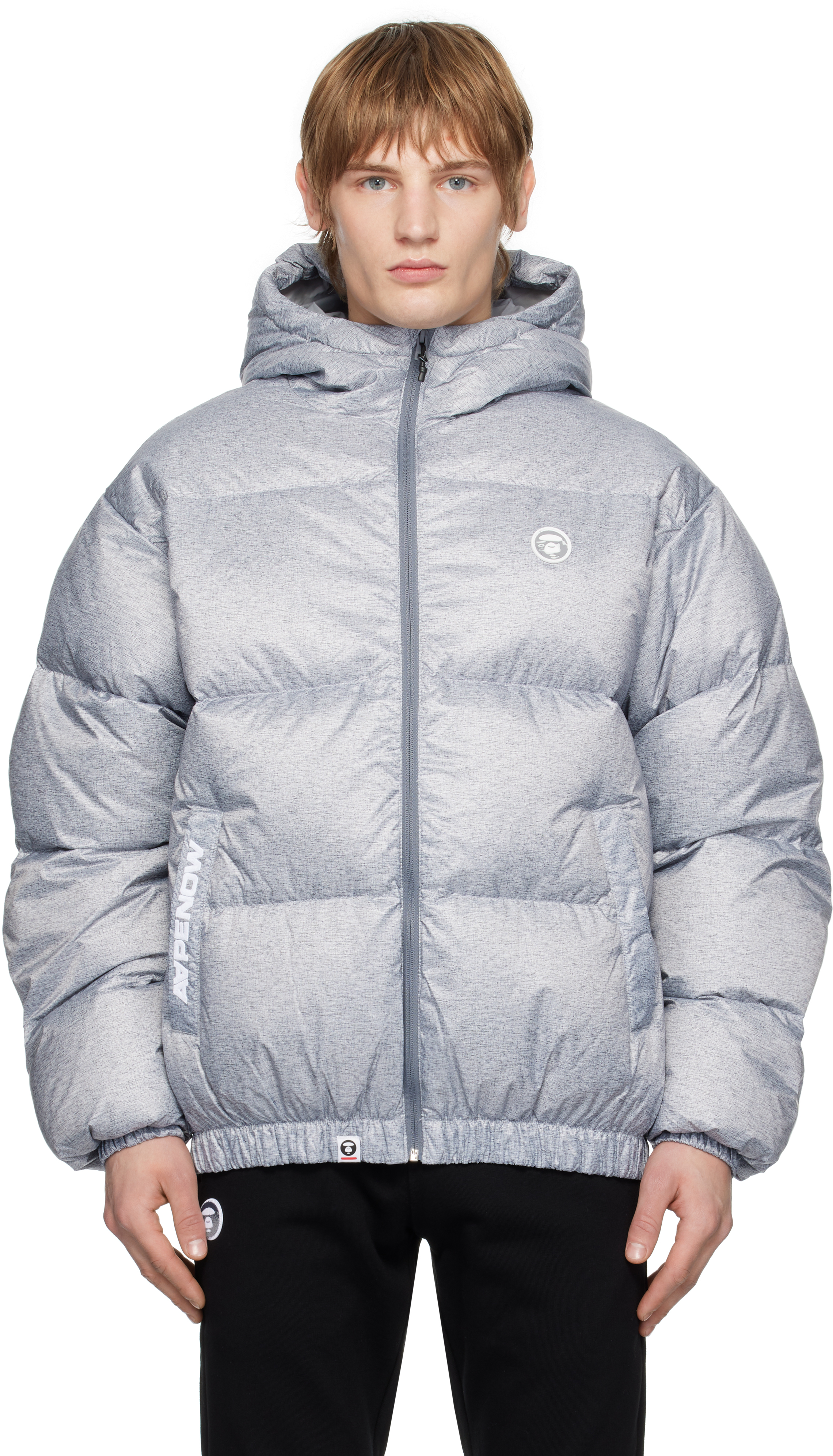 Gray 'AAPE NOW' Down Jacket