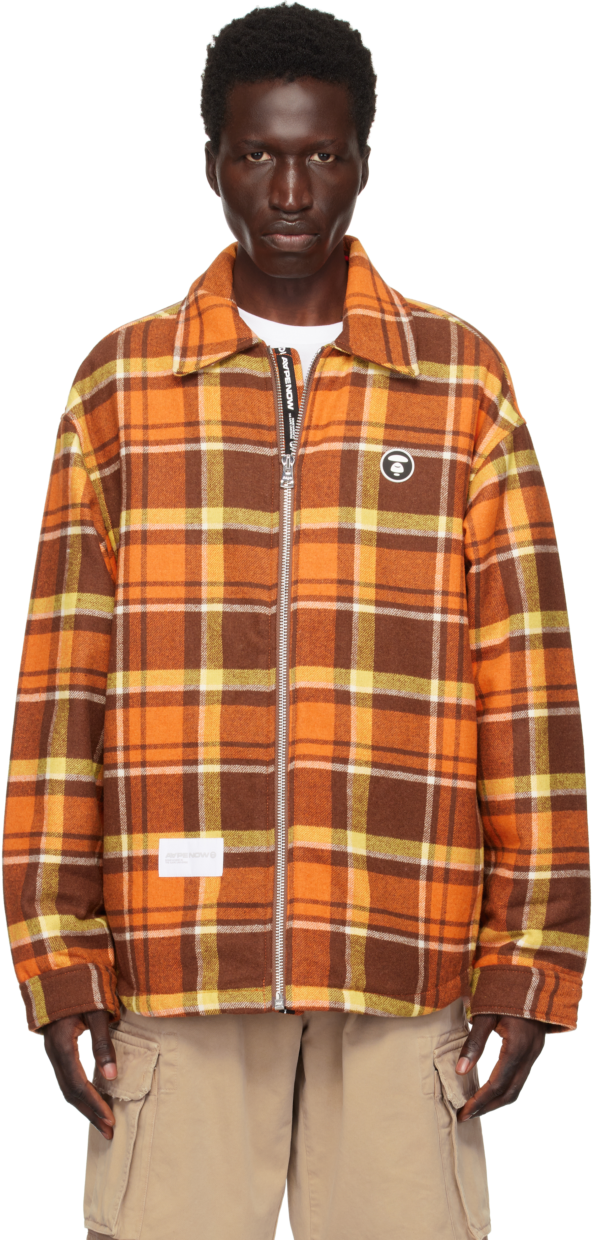 Orange & Brown 'AAPE Now' Jacket