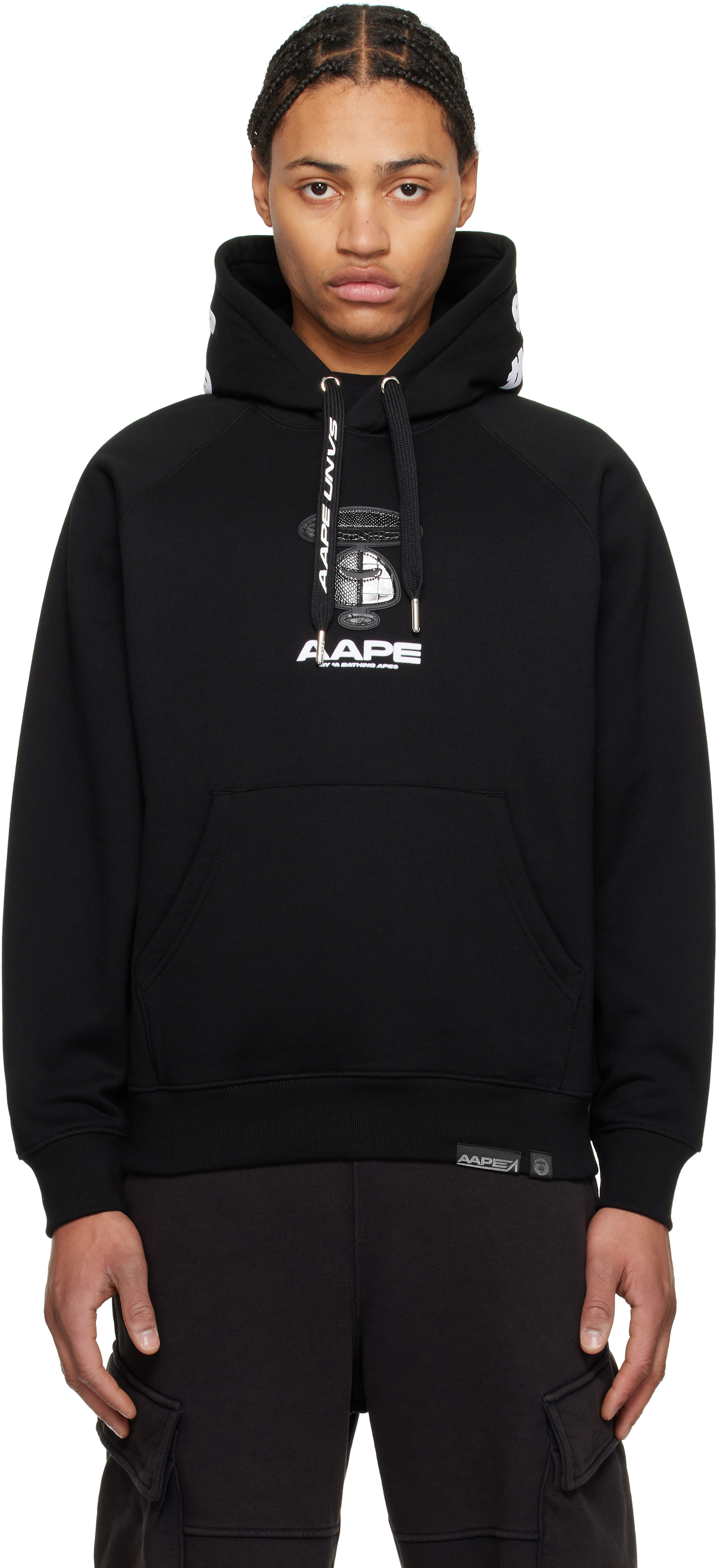 Black Moonface Logo Hoodie