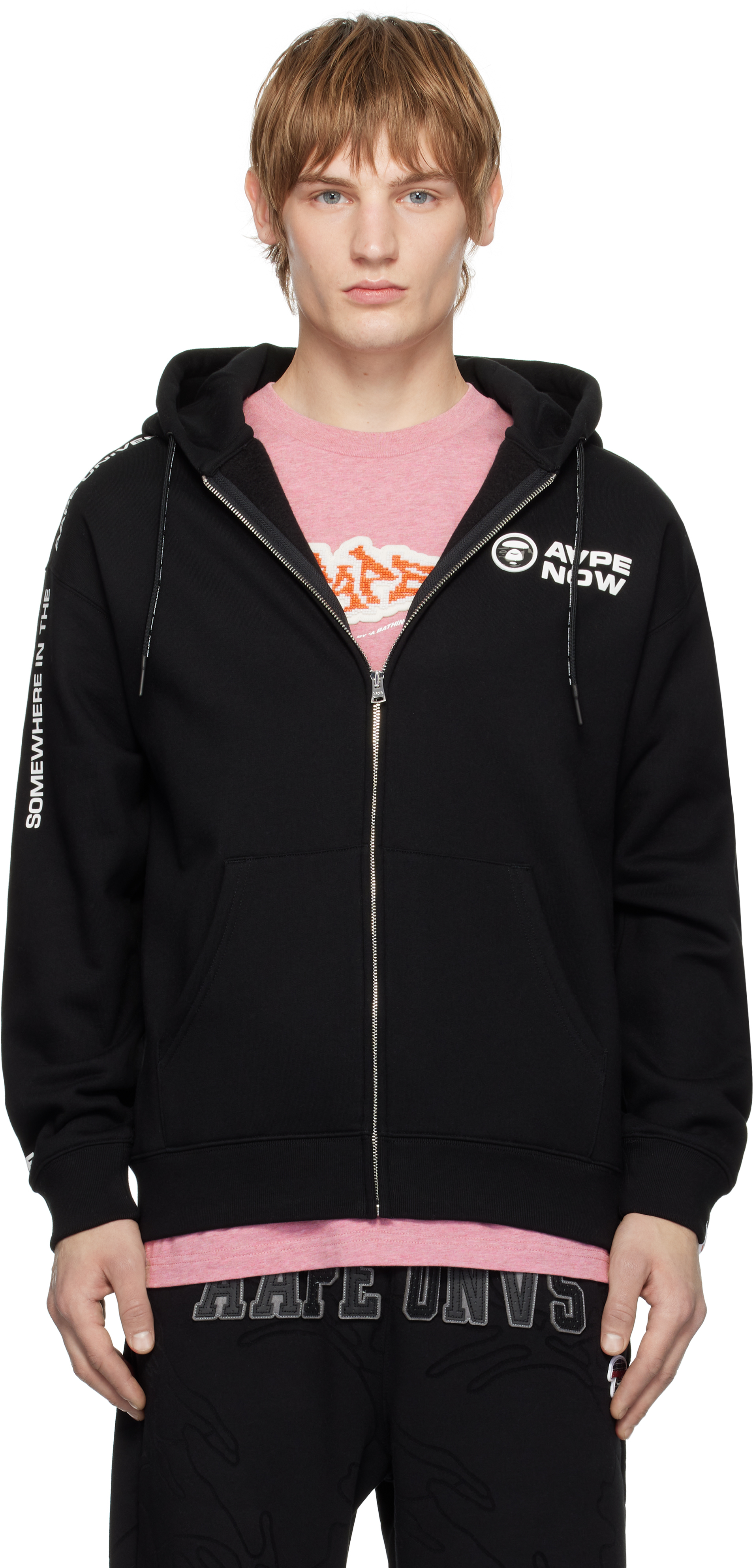 Black 'AAPE NOW' Hoodie