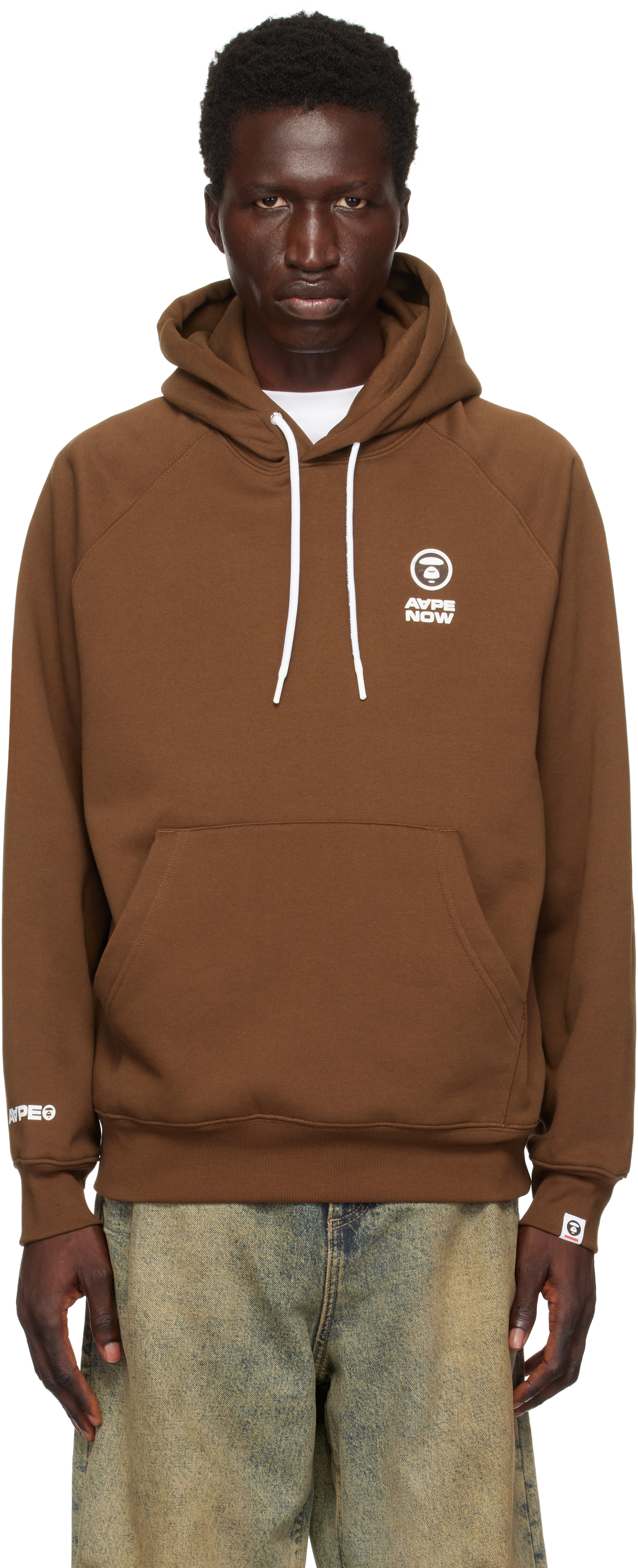 Brown 'AAPE Now' Hoodie