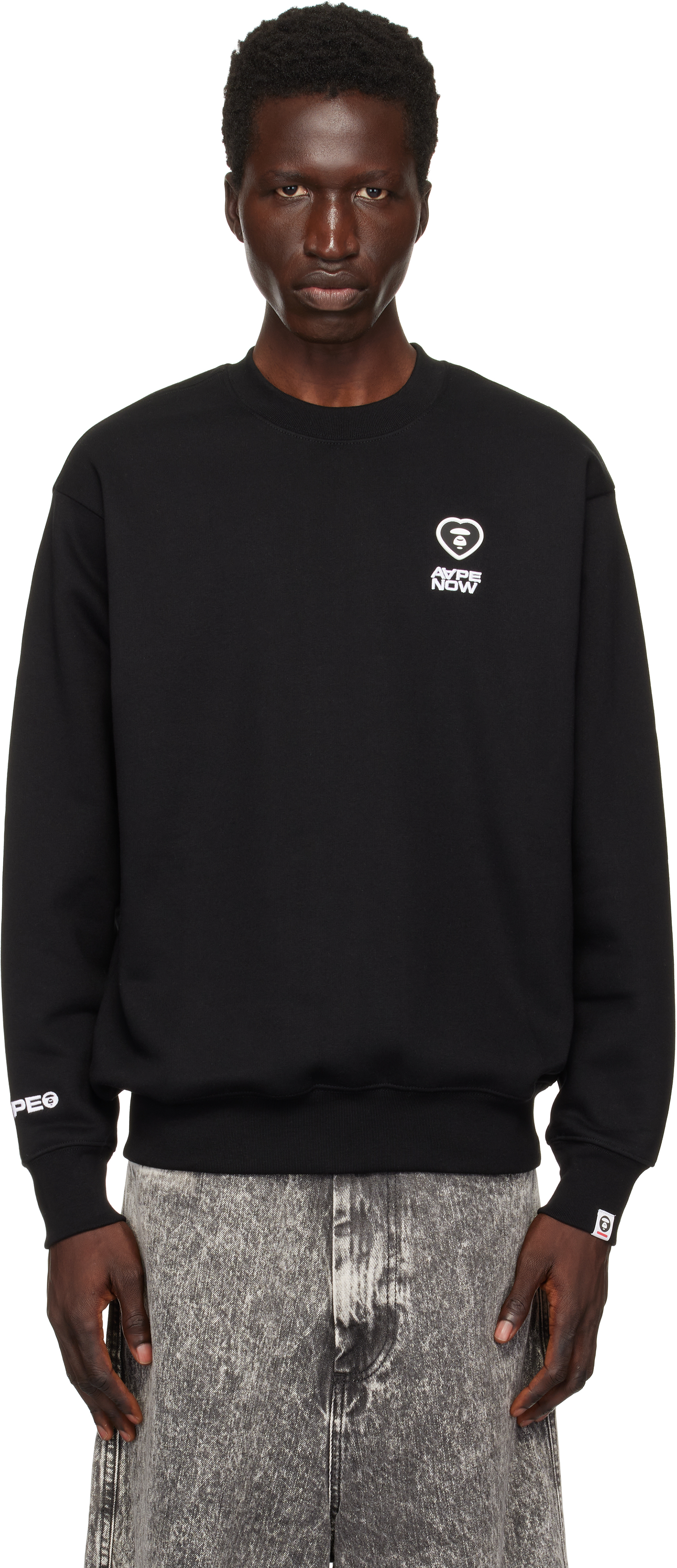 Black 'AAPE Now' Sweatshirt