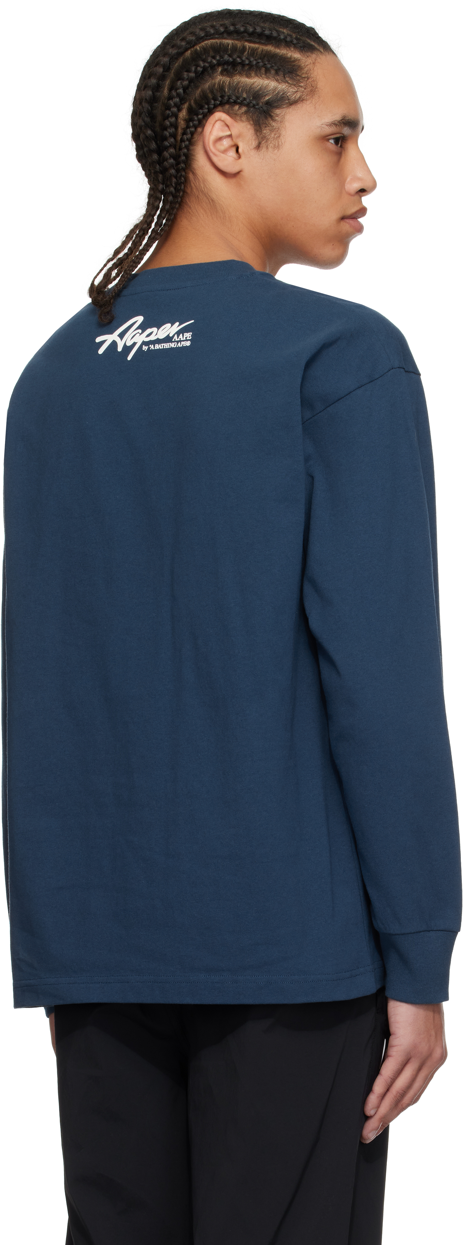 Aape By A Bathing Ape Langarmshirt Mit Grafischem Print In Nyx Navy