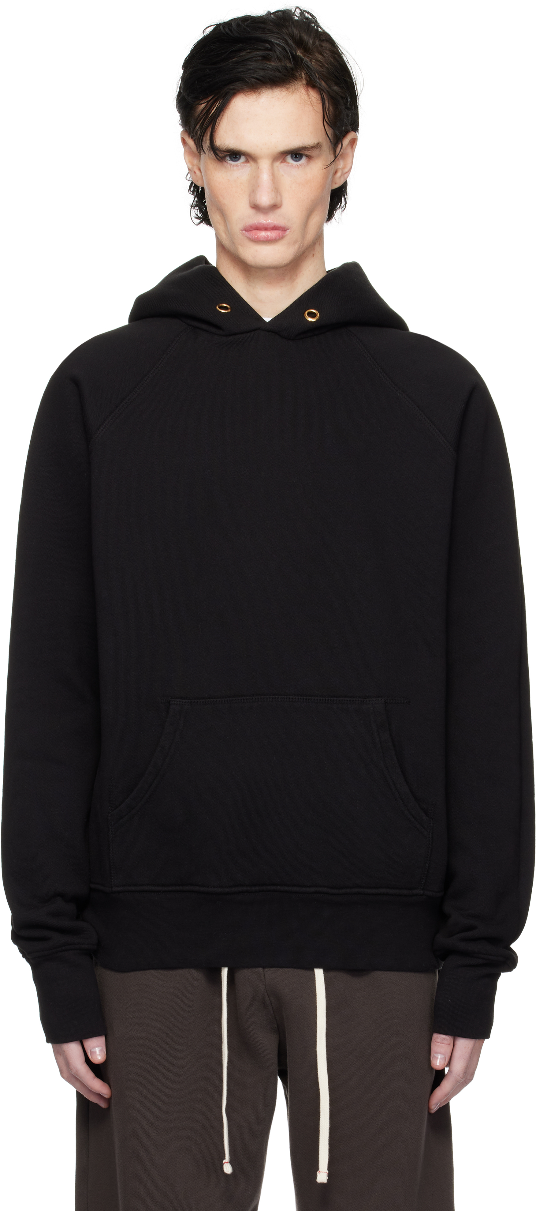【関税込み】Les Tien ブラック ヘビーウェイト フーディ Heavyweight Zip Hoodie | LES TIEN Mens Collection