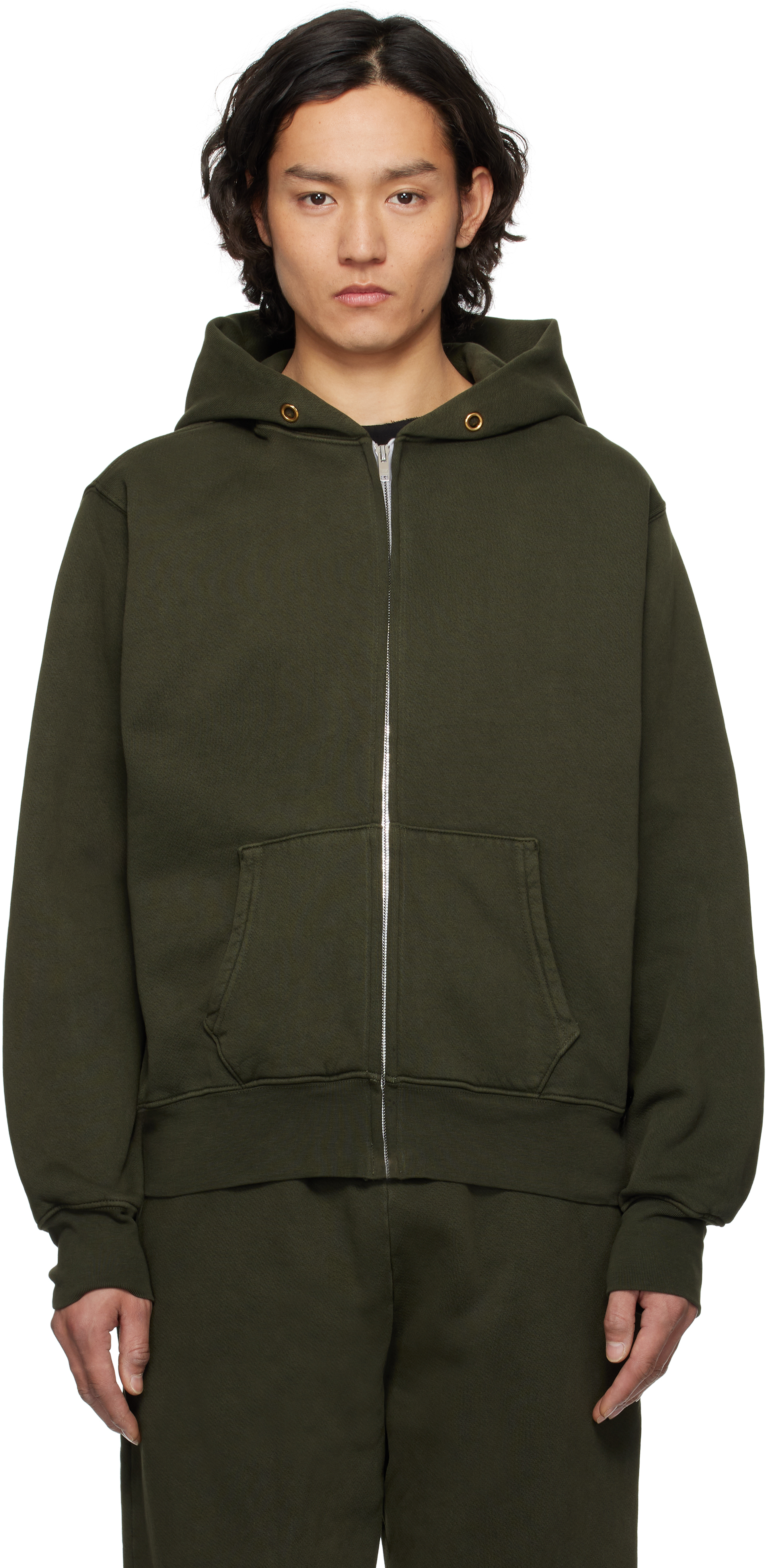 les-tien-khaki-heavyweight-zip