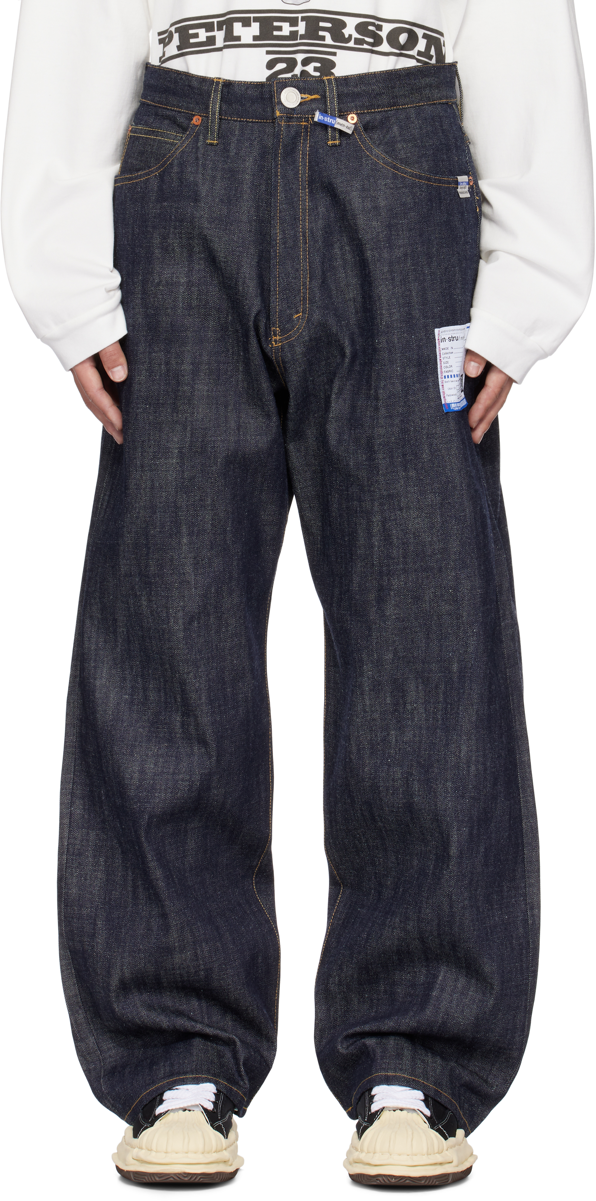 Blue Selvage Denim Baggy Pants