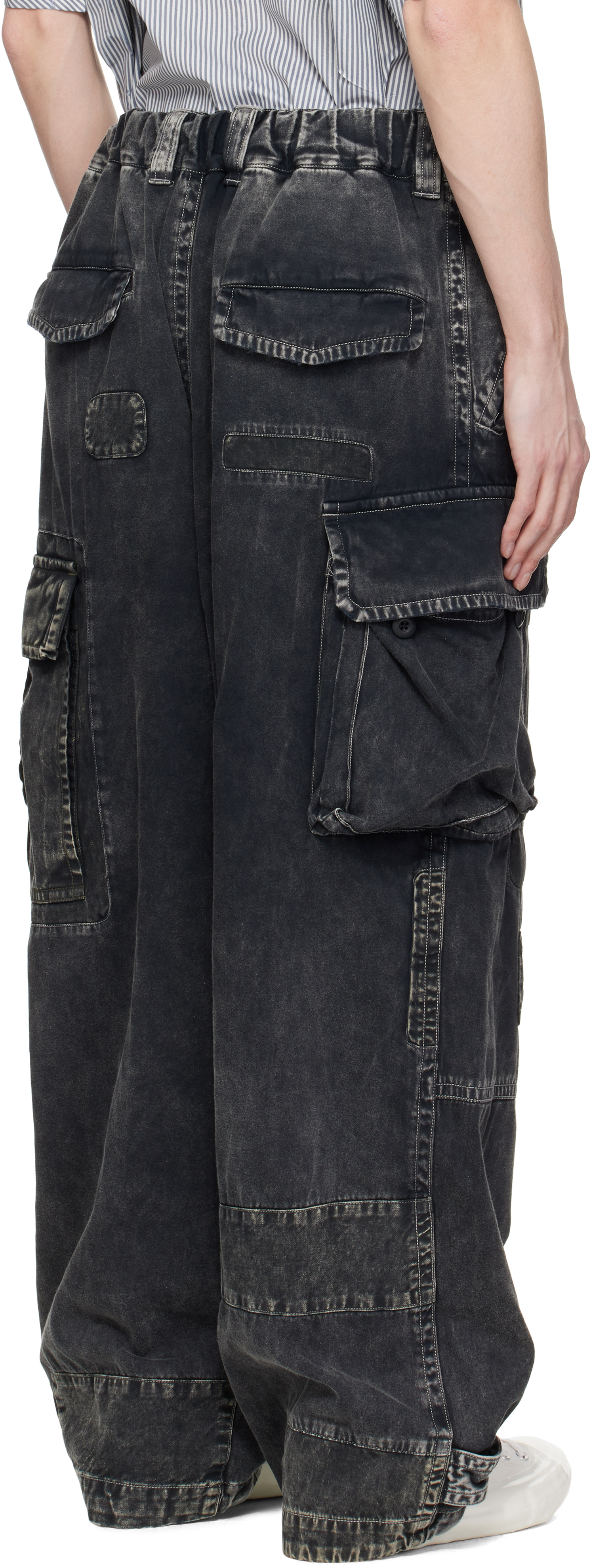 Miharayasuhiro Repair Cargo Trousers In Black