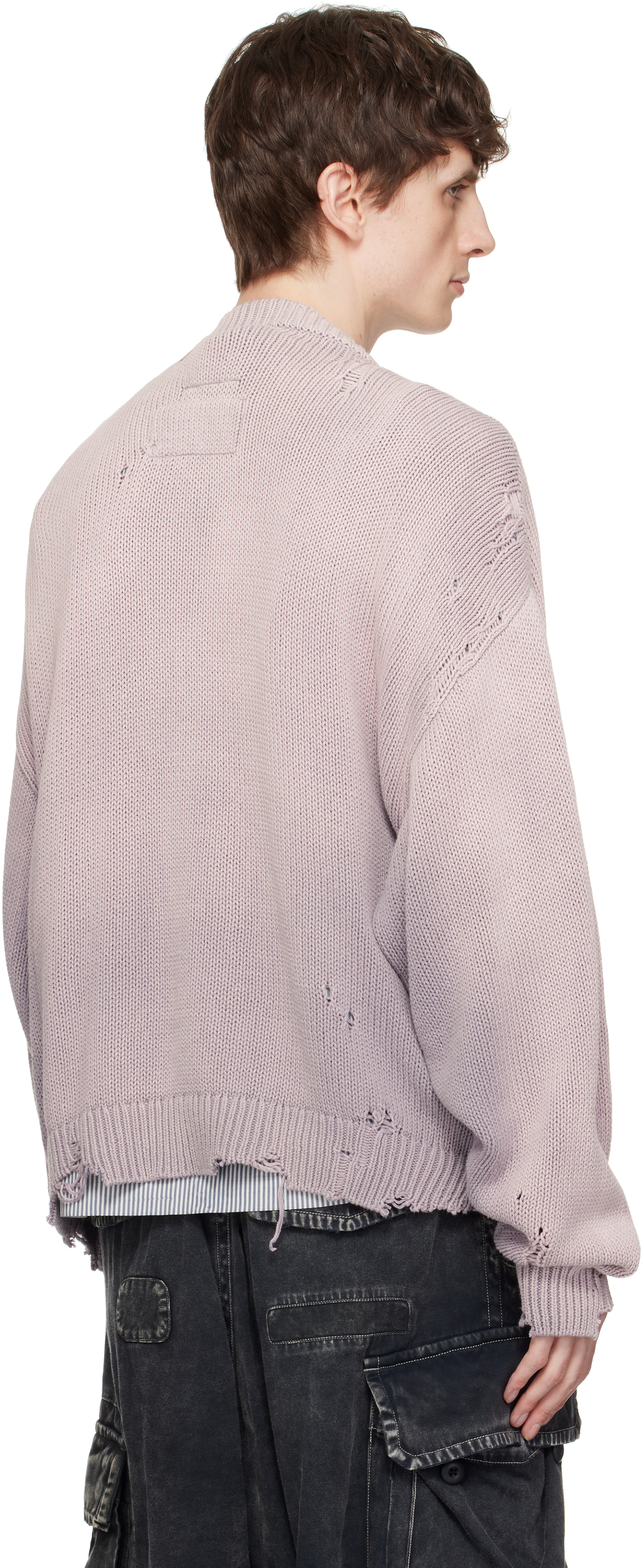 Miharayasuhiro Pink Car Jacquard Knit Cardigan In Pink