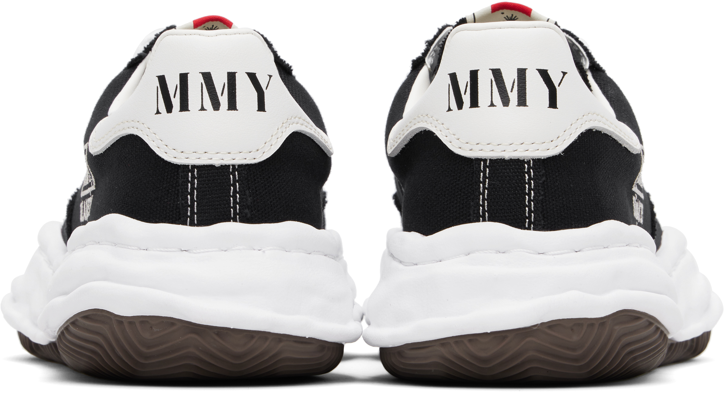 Shop Miharayasuhiro Black 'blakey' Og Sole Canvas Sneakers