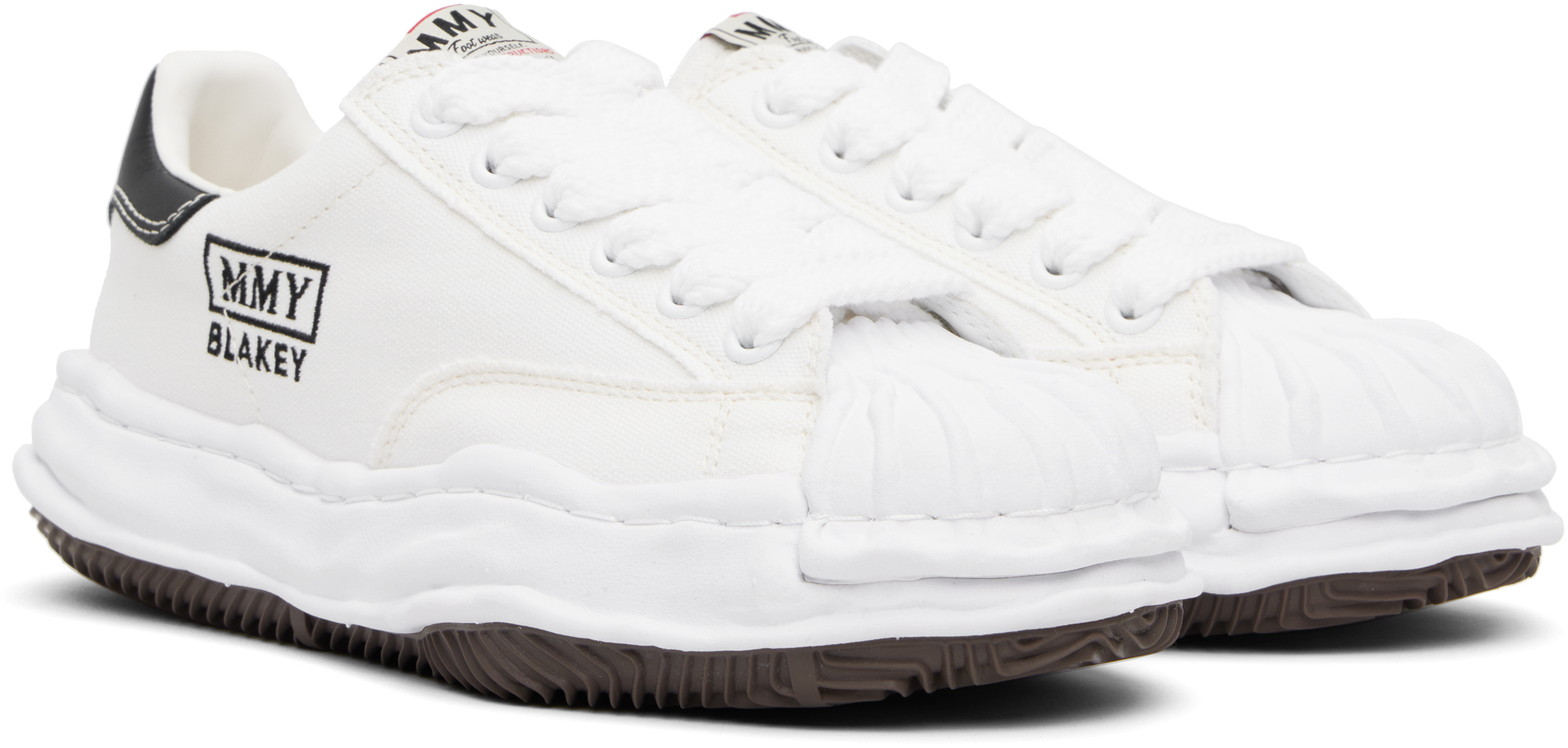 Miharayasuhiro Maison Mihara Yasuhiro White Canvas Blakey Low-top Sneakers In White
