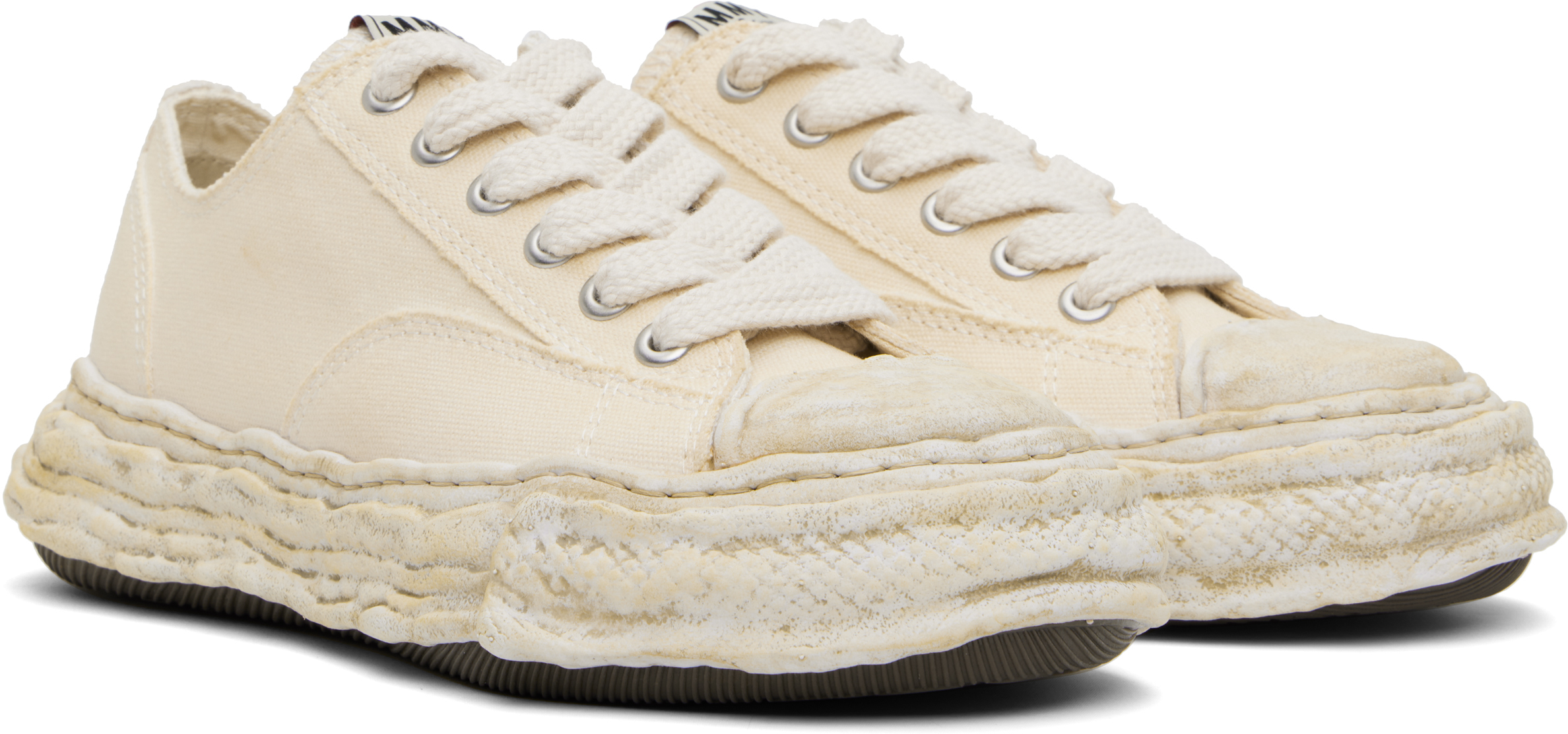 Miharayasuhiro Peterson 23 Original Sole Canvas Garment Dye Low Top Sneaker In Neutral