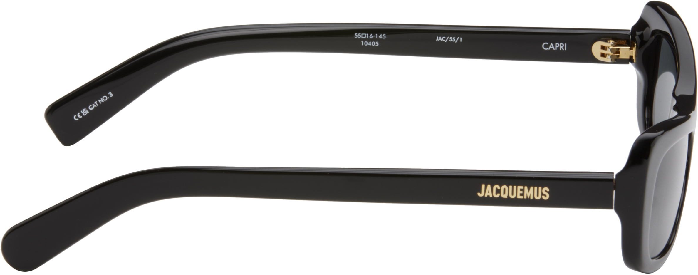 Jacquemus Black La Casa 'les Lunettes Capri' Sunglasses In 990 Black