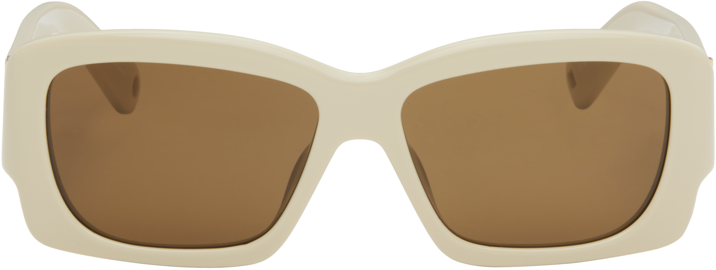 人気！JACQUEMUSオフホワイトLes lunettes Croisiere サングラス JACQUEMUS: Off-White 'Les lunettes Croisière' Sunglasses