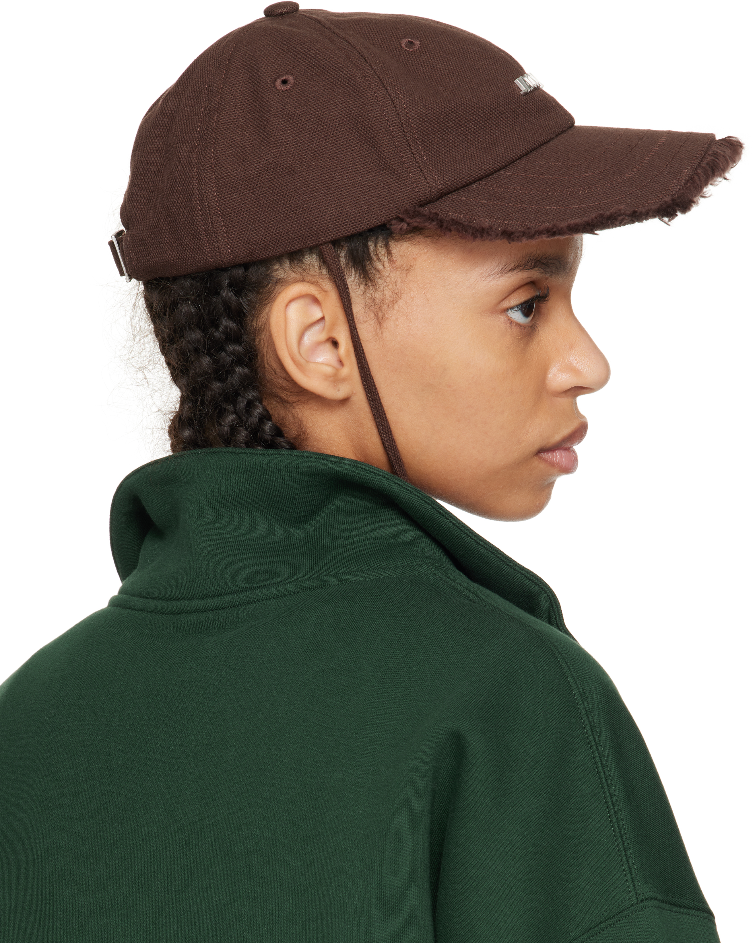 Jacquemus La Casquette Artichaut Logo Plaque Cap In 850 Brown