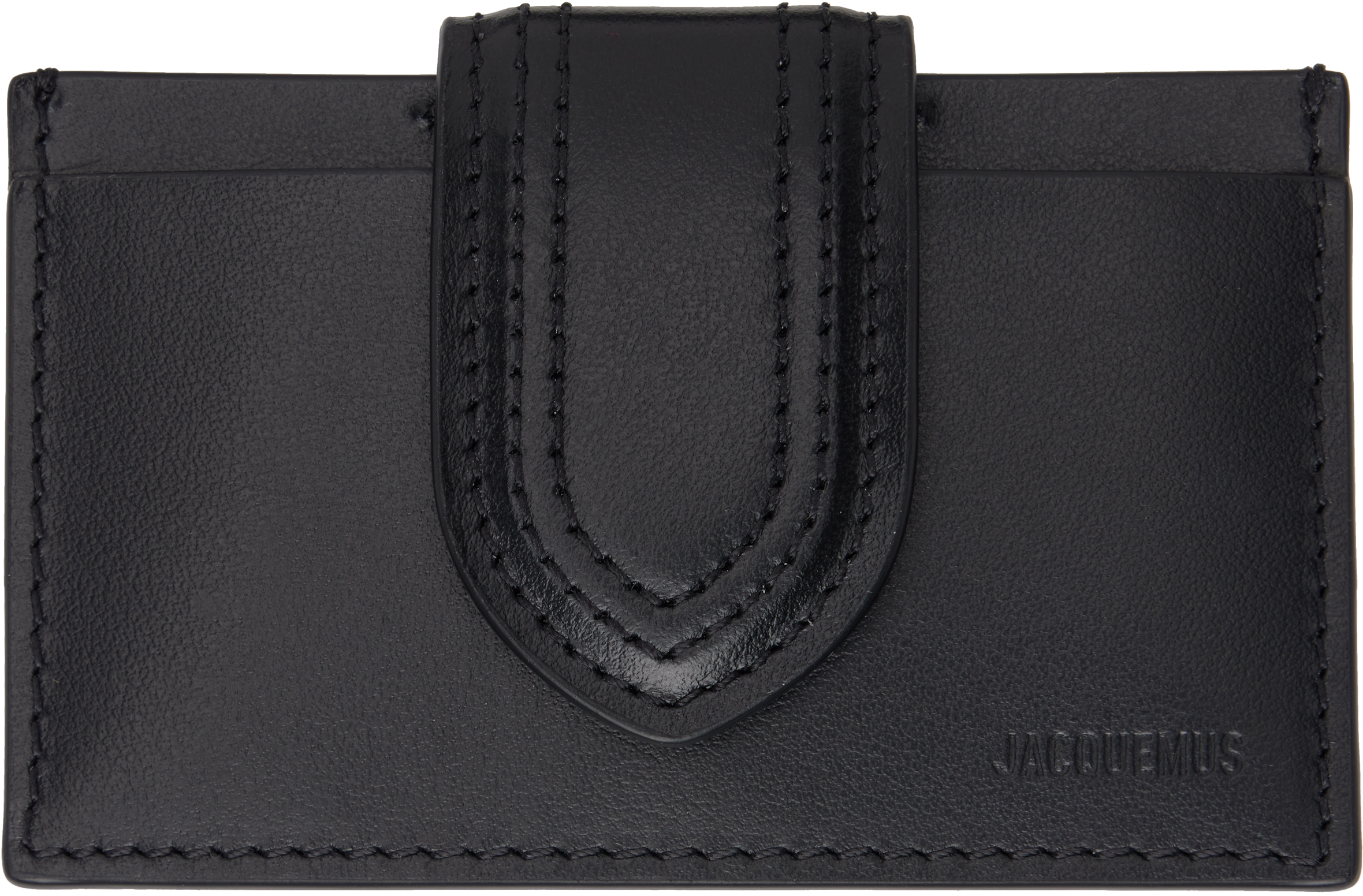 JACQUEMUS BLACK 'THE BAMBINO' CARD HOLDER