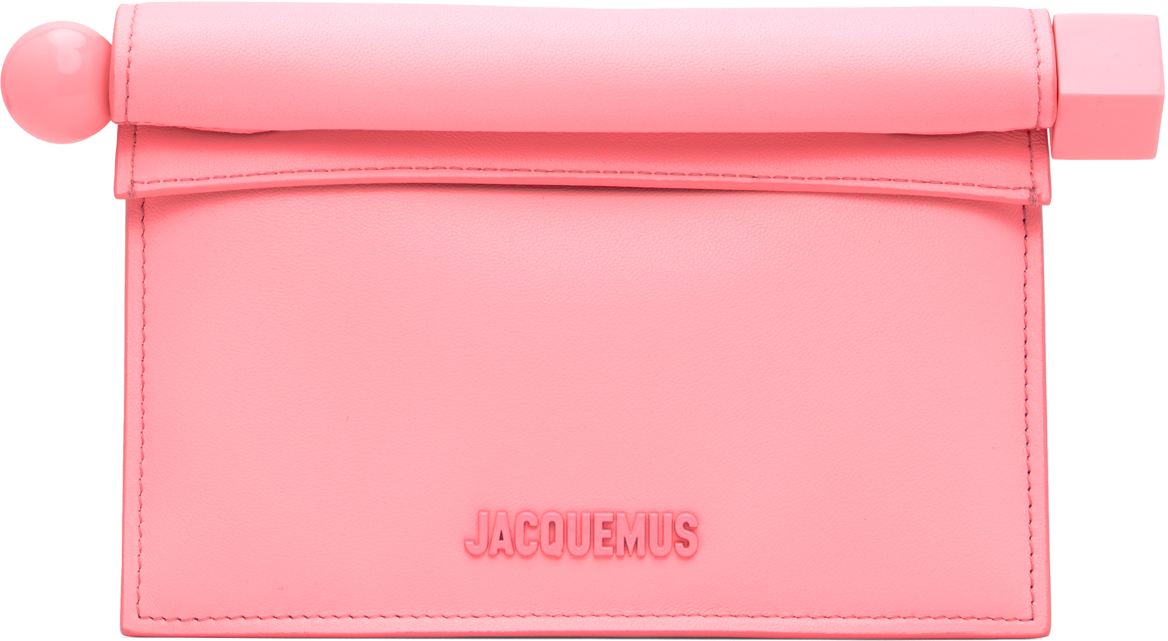 Jacquemus Pink La Croisière 'the Small Rond Carré' Pouch