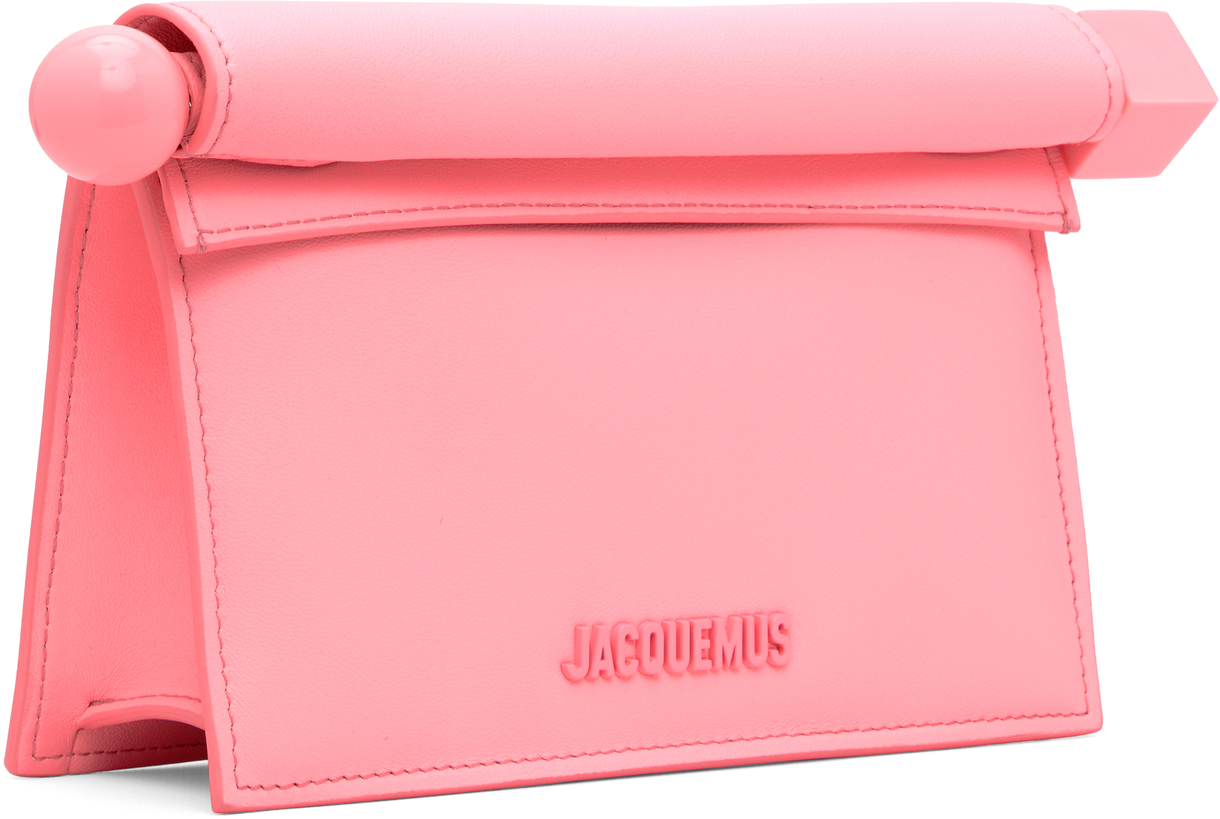 Jacquemus Pink La Croisière 'the Small Rond Carré' Pouch
