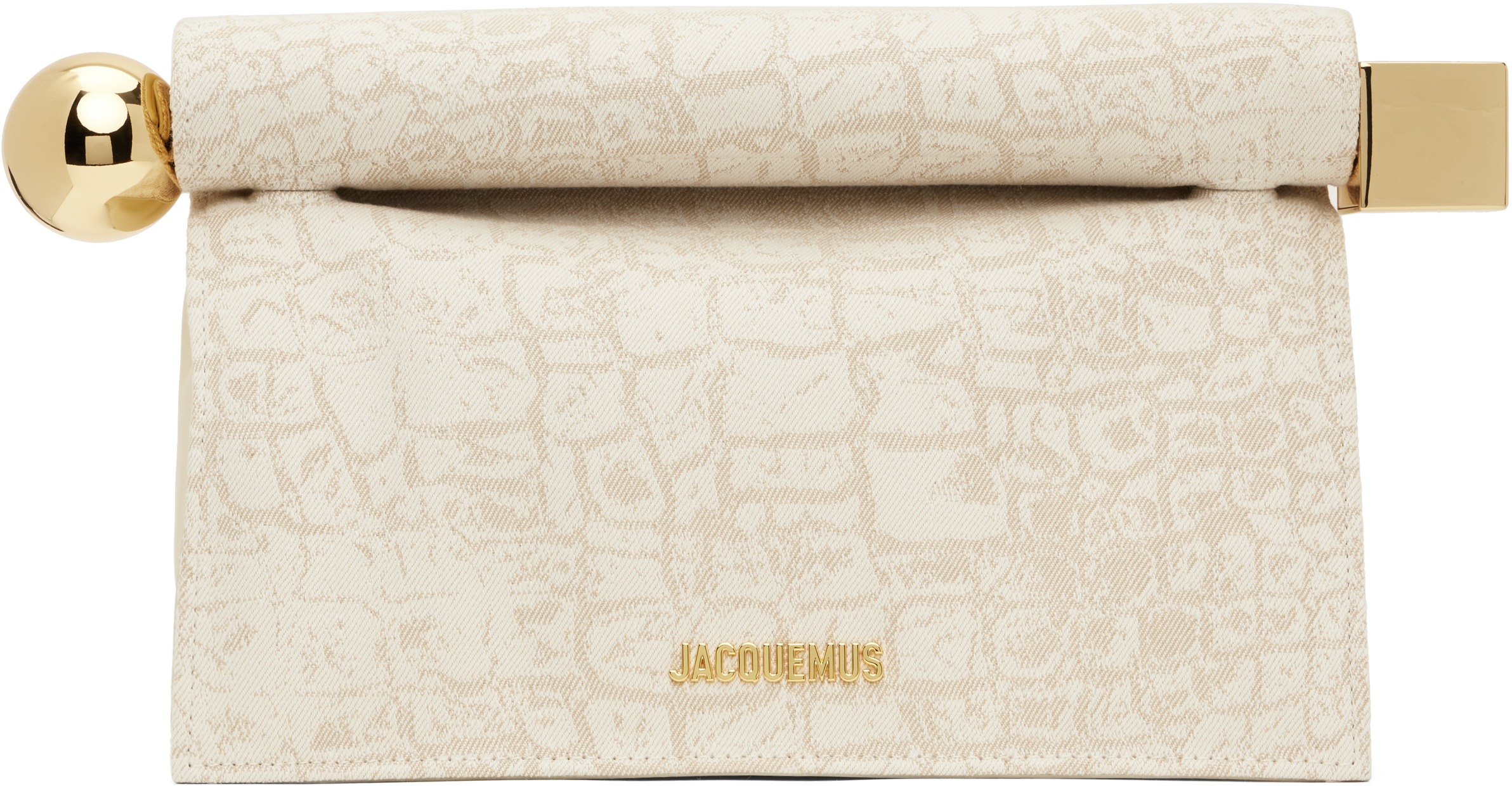 人気！JACQUEMUSベージュ La Croisiere The Rond Carreクラッチ Beige La Croisière 'The Rond Carré' Clutch by JACQUEMUS on Sale
