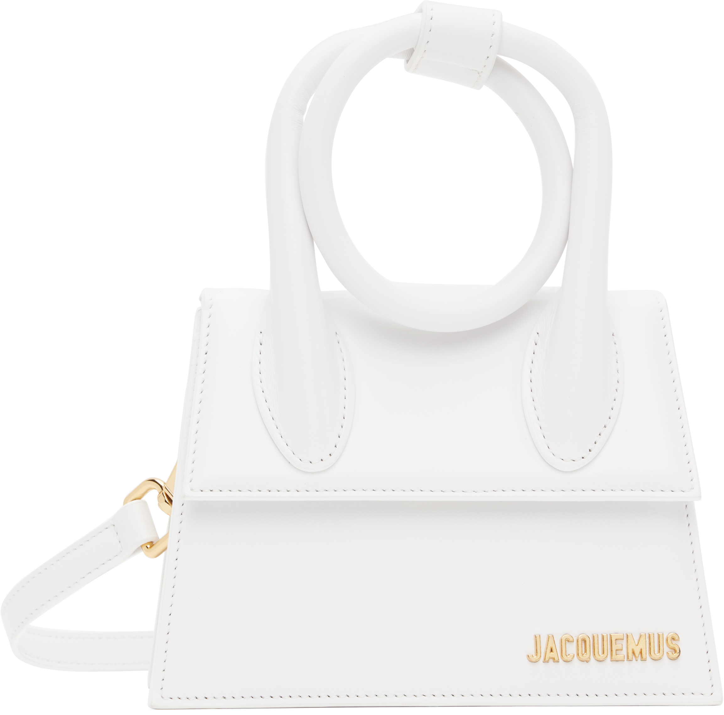 Jacquemus Le Chiquito Noeud Tote Bag In 100 White