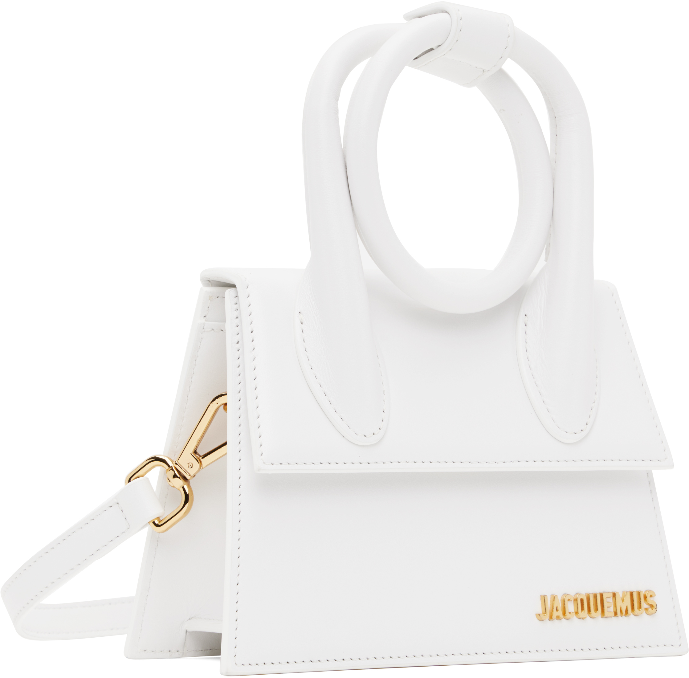 Jacquemus Le Chiquito Noeud Tote Bag In 100 White