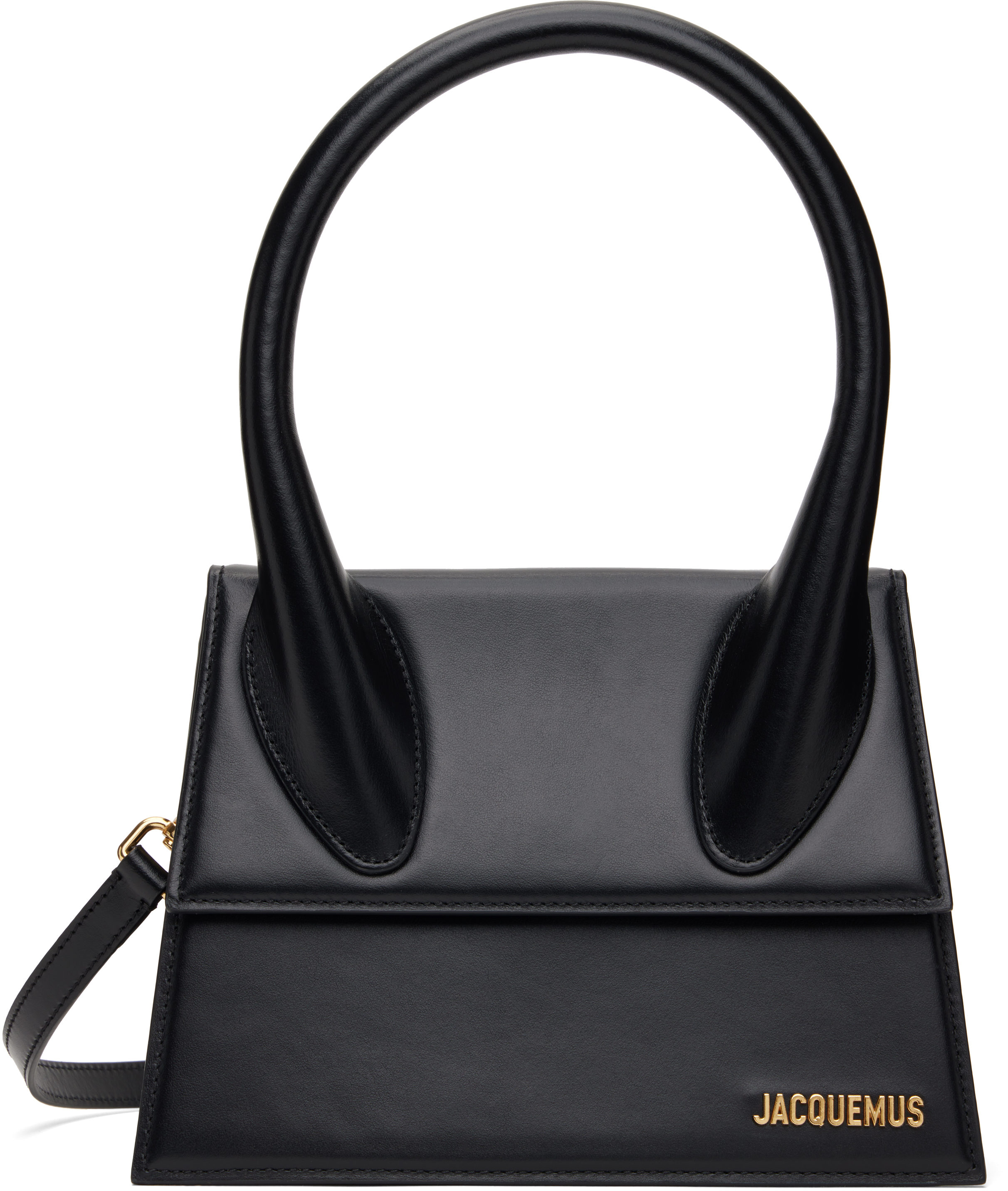 Jacquemus Small Handle And Removable Shoulder Strap In 990 Black
