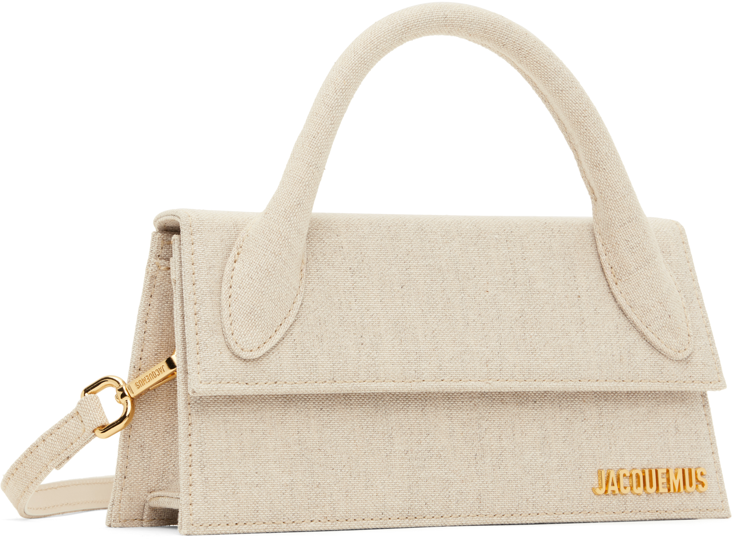 Jacquemus Le Chiquito Long Signature Handbag In 140 Light Greige