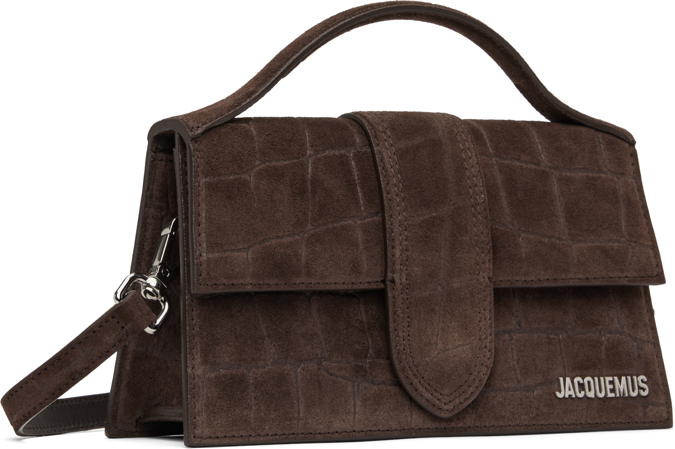 Jacquemus The Large Bambino Tote Bag In 880 Dark Brown