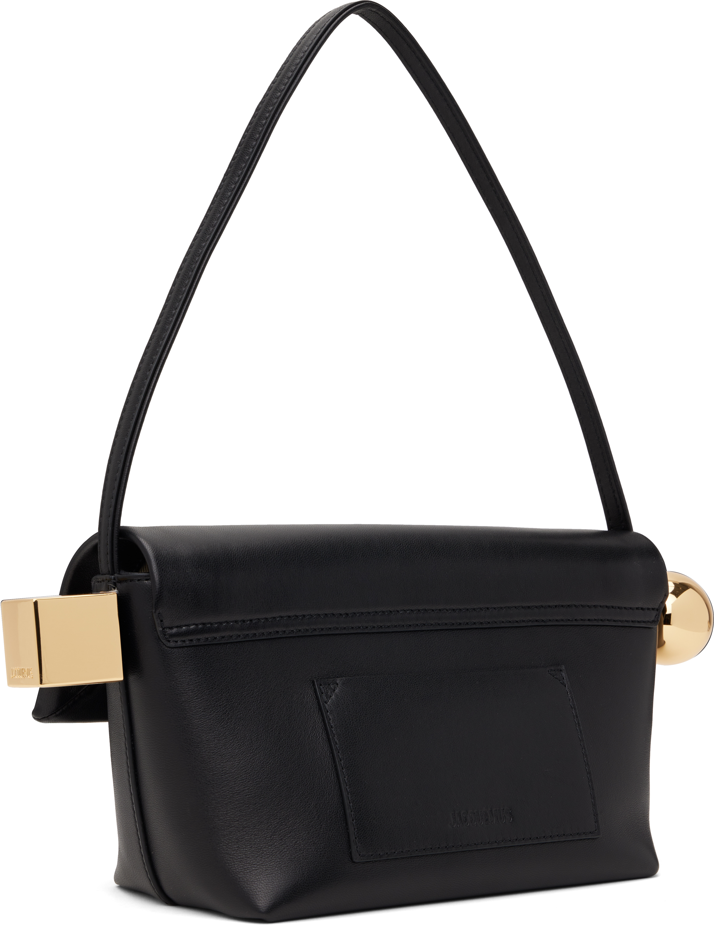 Jacquemus Mini Leather Shoulder Handbag In 990 Black