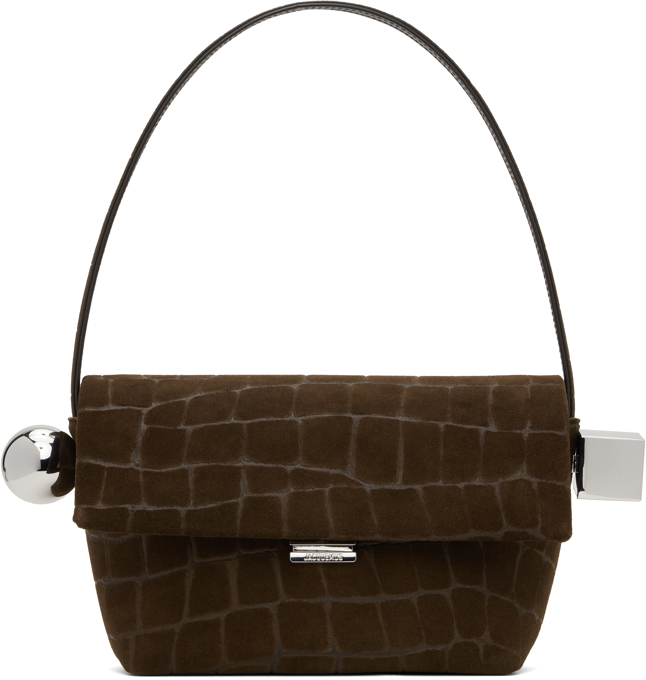 Jacquemus Brown La Croisière 'the Rond Carré' Bag In 880 Dark Brown