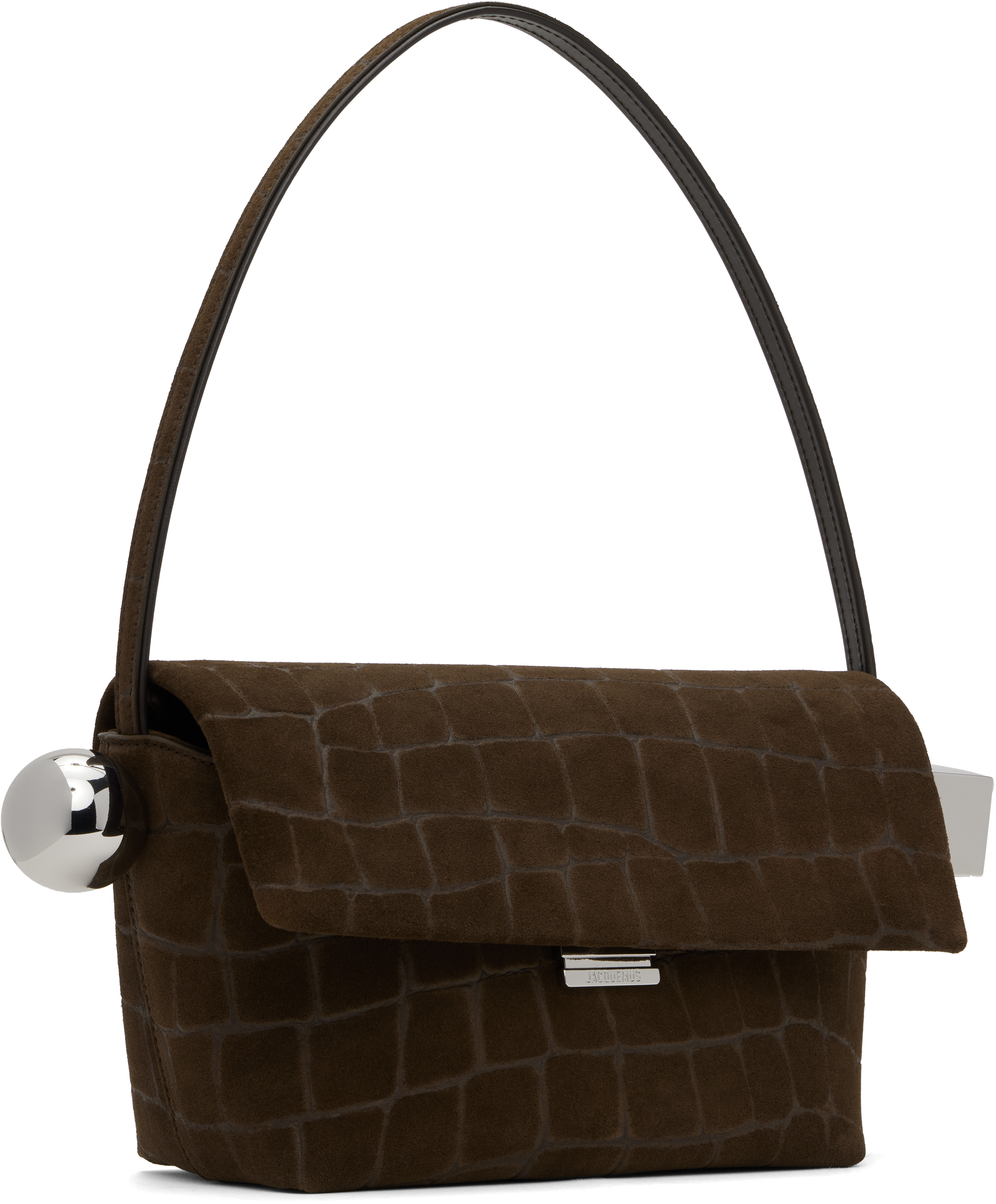 Jacquemus Brown La Croisière 'the Rond Carré' Bag In 880 Dark Brown