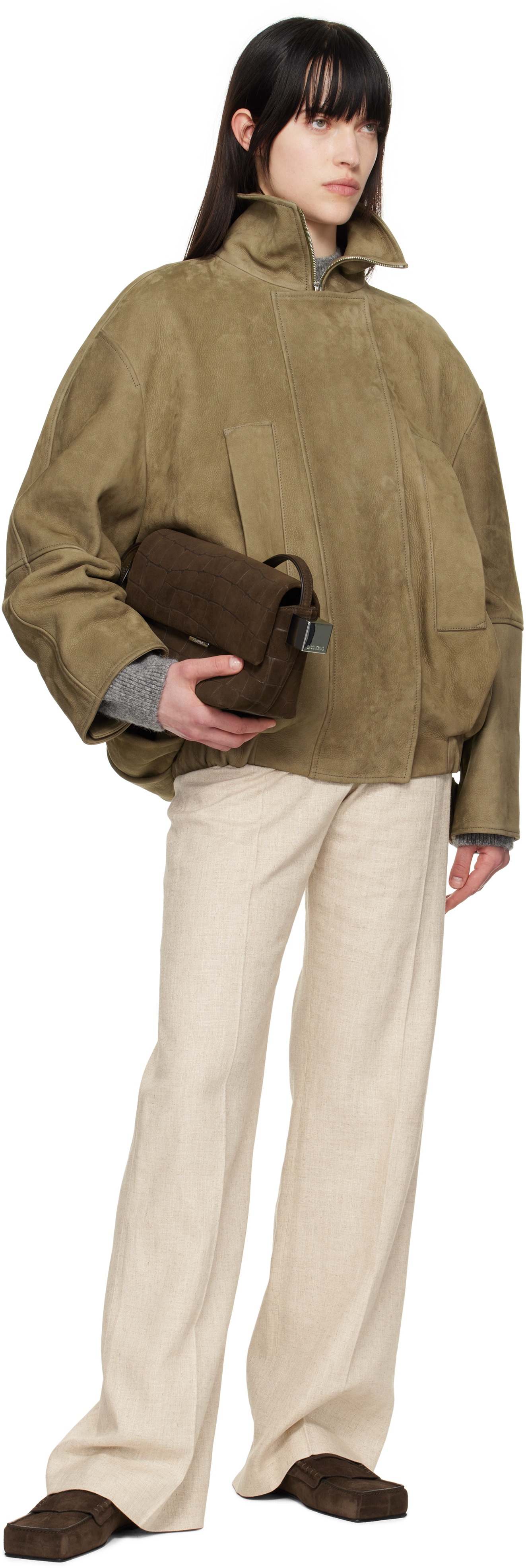 Jacquemus Brown La Croisière 'the Rond Carré' Bag In 880 Dark Brown