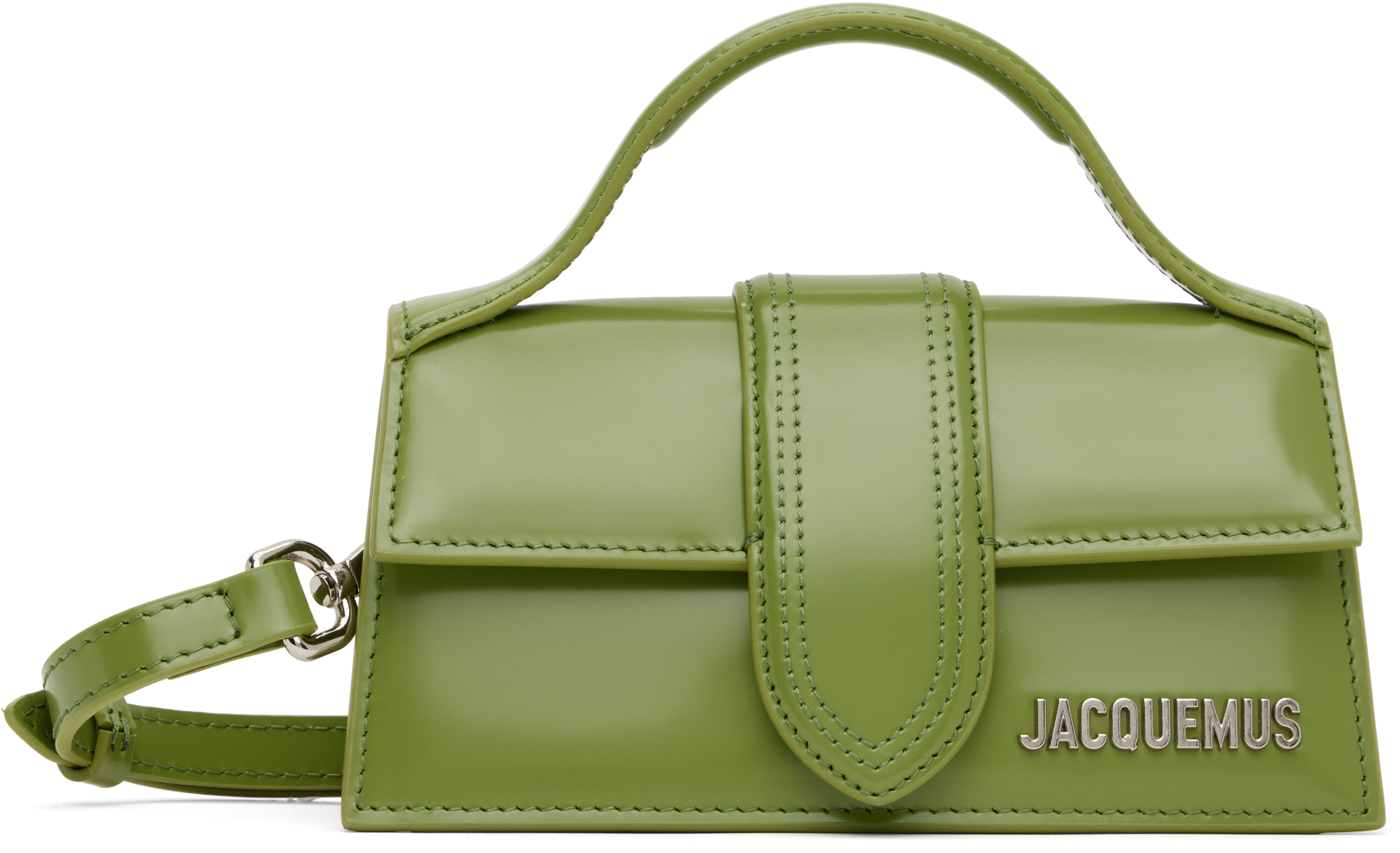 JACQUEMUS: Green La Croisière 'The Bambino' Bag | SSENSE