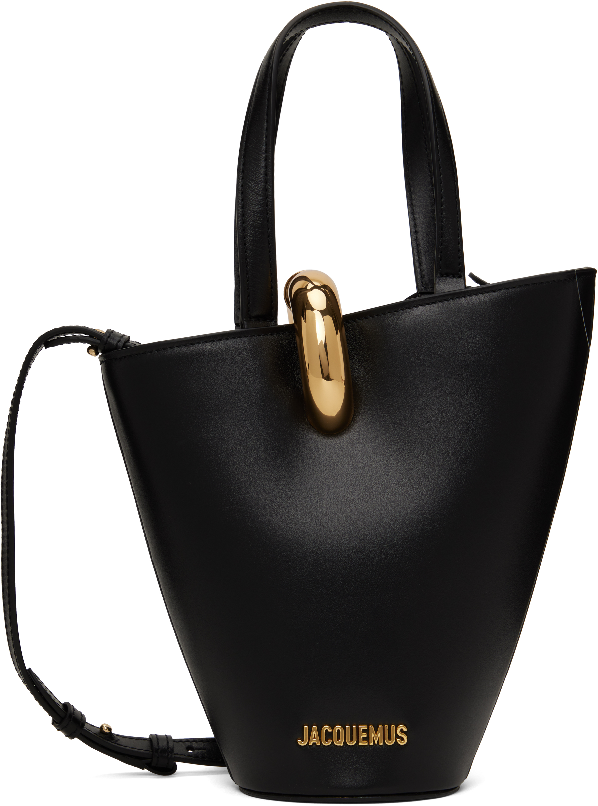 JACQUEMUS ブラック The small Bambola トートバッグ Black 'The small Bambola' Tote by JACQUEMUS on Sale