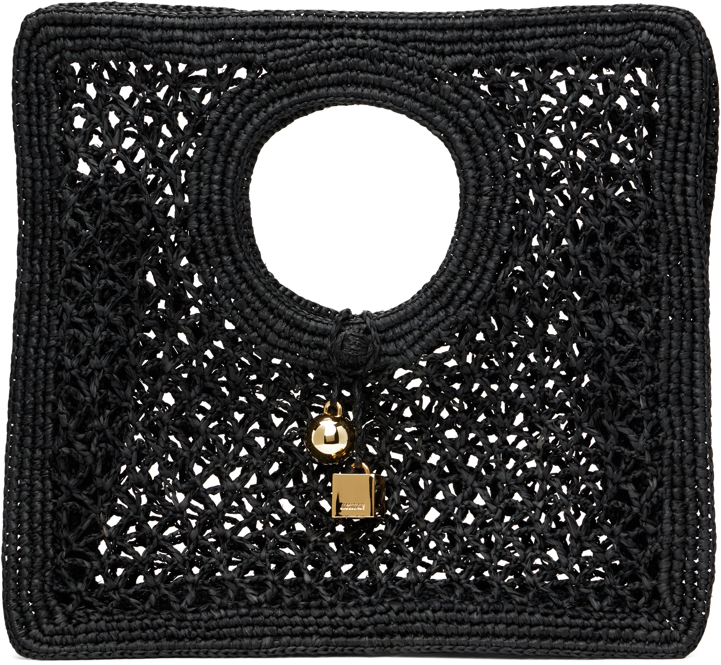 Jacquemus Black La Croisière 'the Spiaggia Small Square' Tote