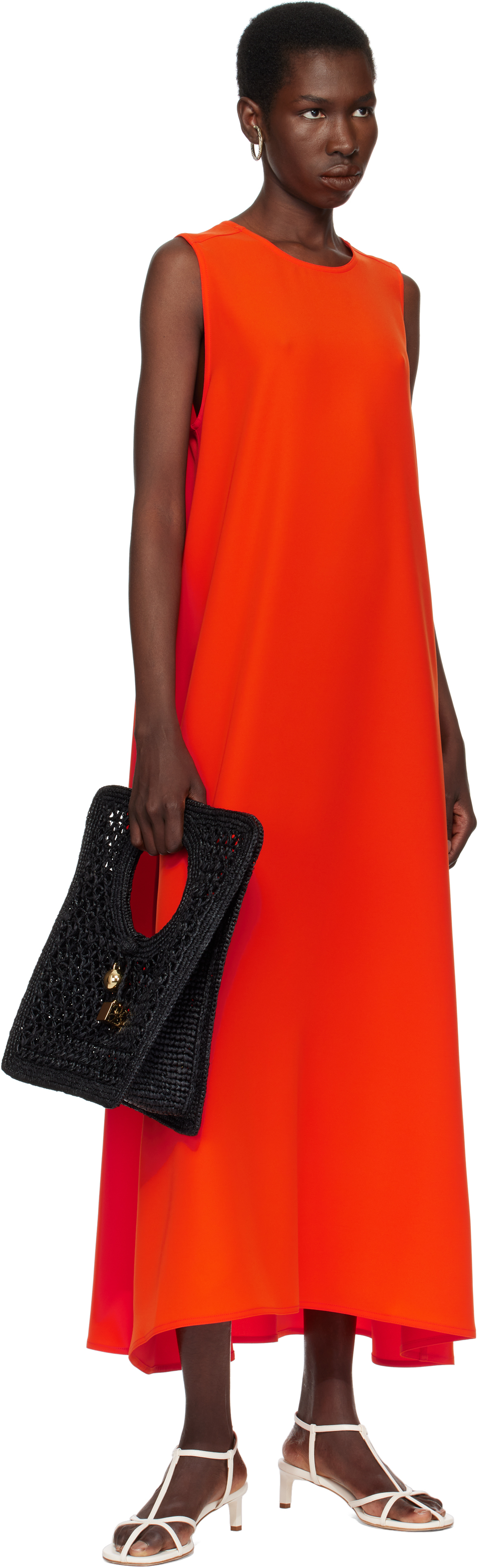 Jacquemus Carre Spiaggia Embellished Braided Raffia Tote