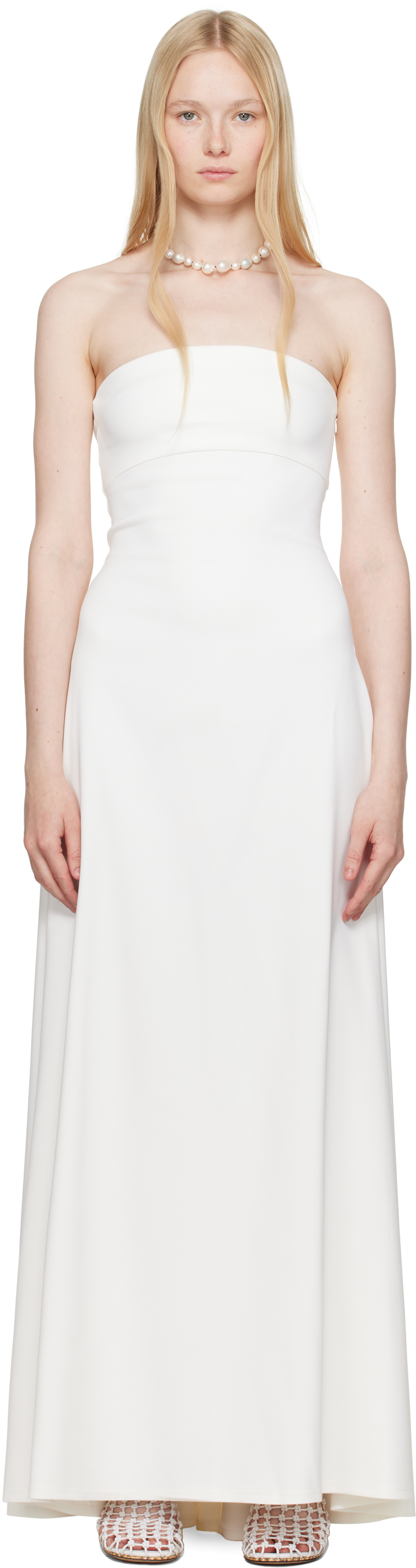 Jacquemus White La Croisière 'the Bustier' Maxi Dress
