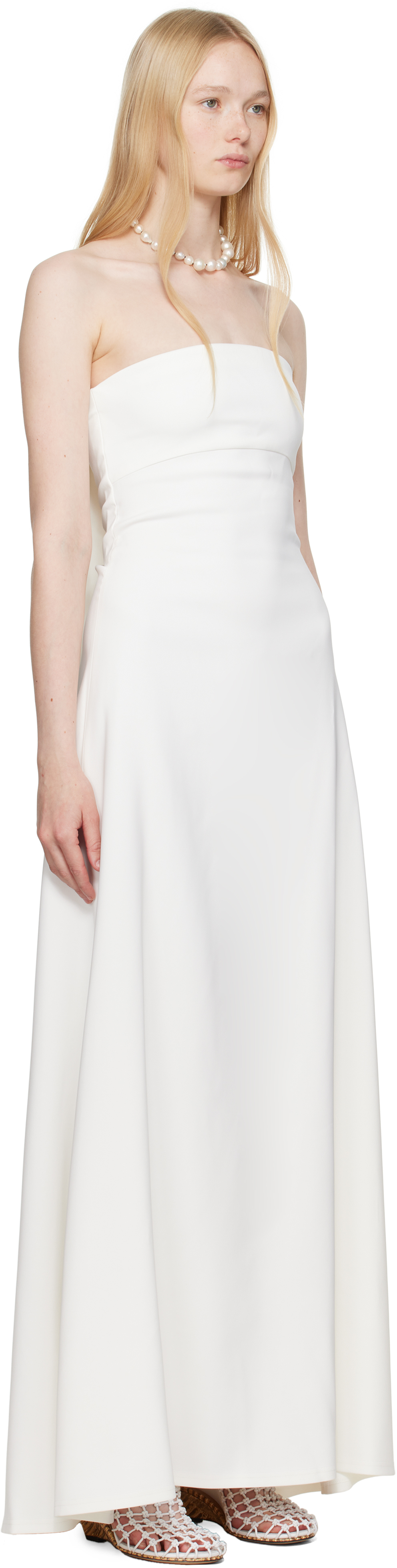 Jacquemus White La Croisière 'the Bustier' Maxi Dress