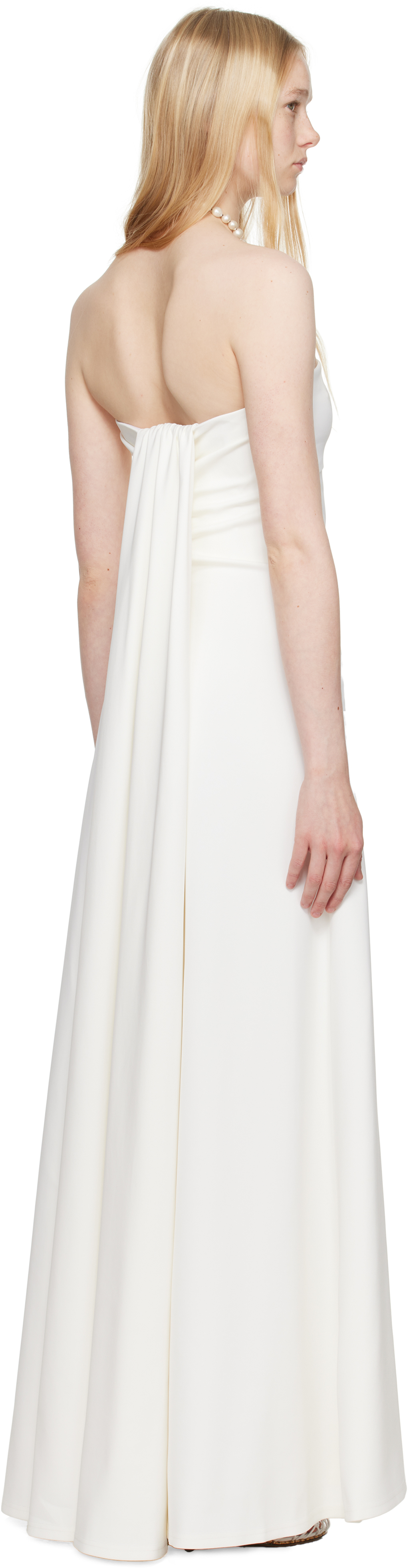 Jacquemus White La Croisière 'the Bustier' Maxi Dress
