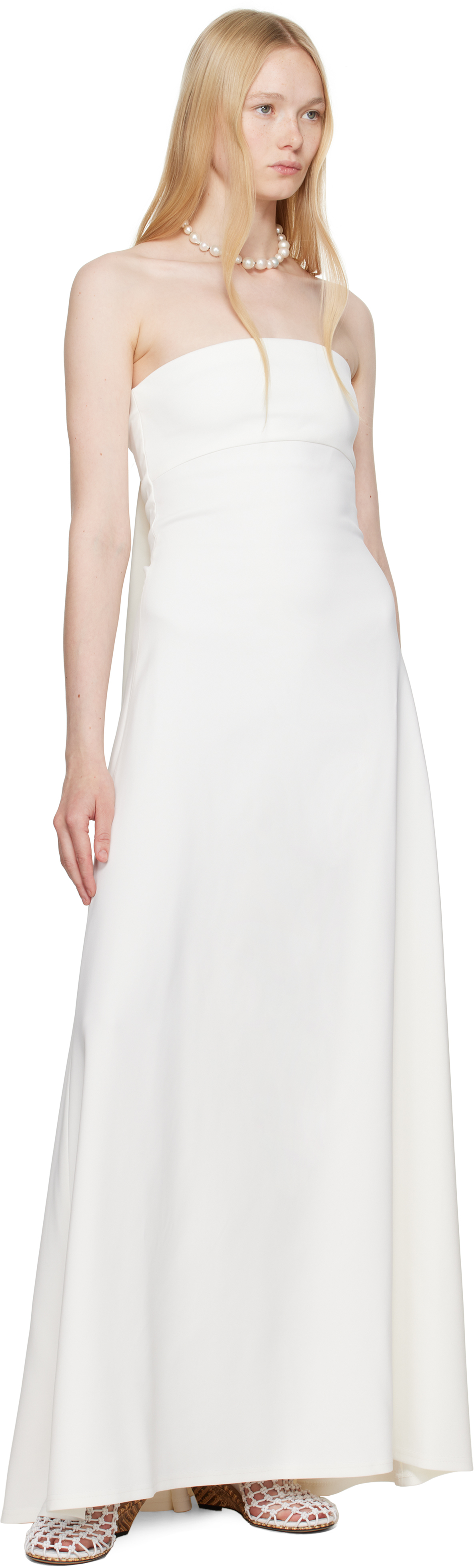 Jacquemus White La Croisière 'the Bustier' Maxi Dress